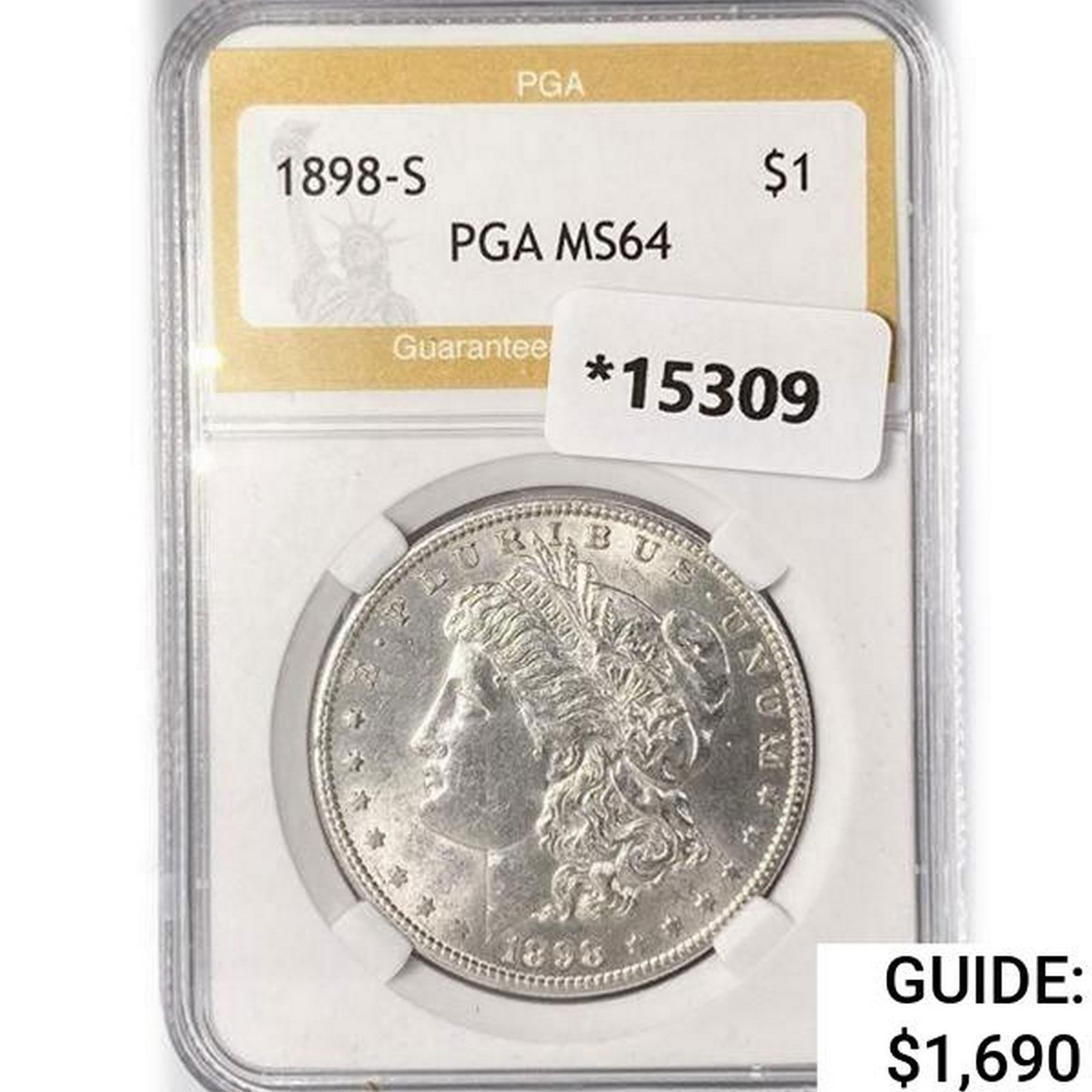 1898-S Morgan Silver Dollar PGA MS64 (1 of 2)