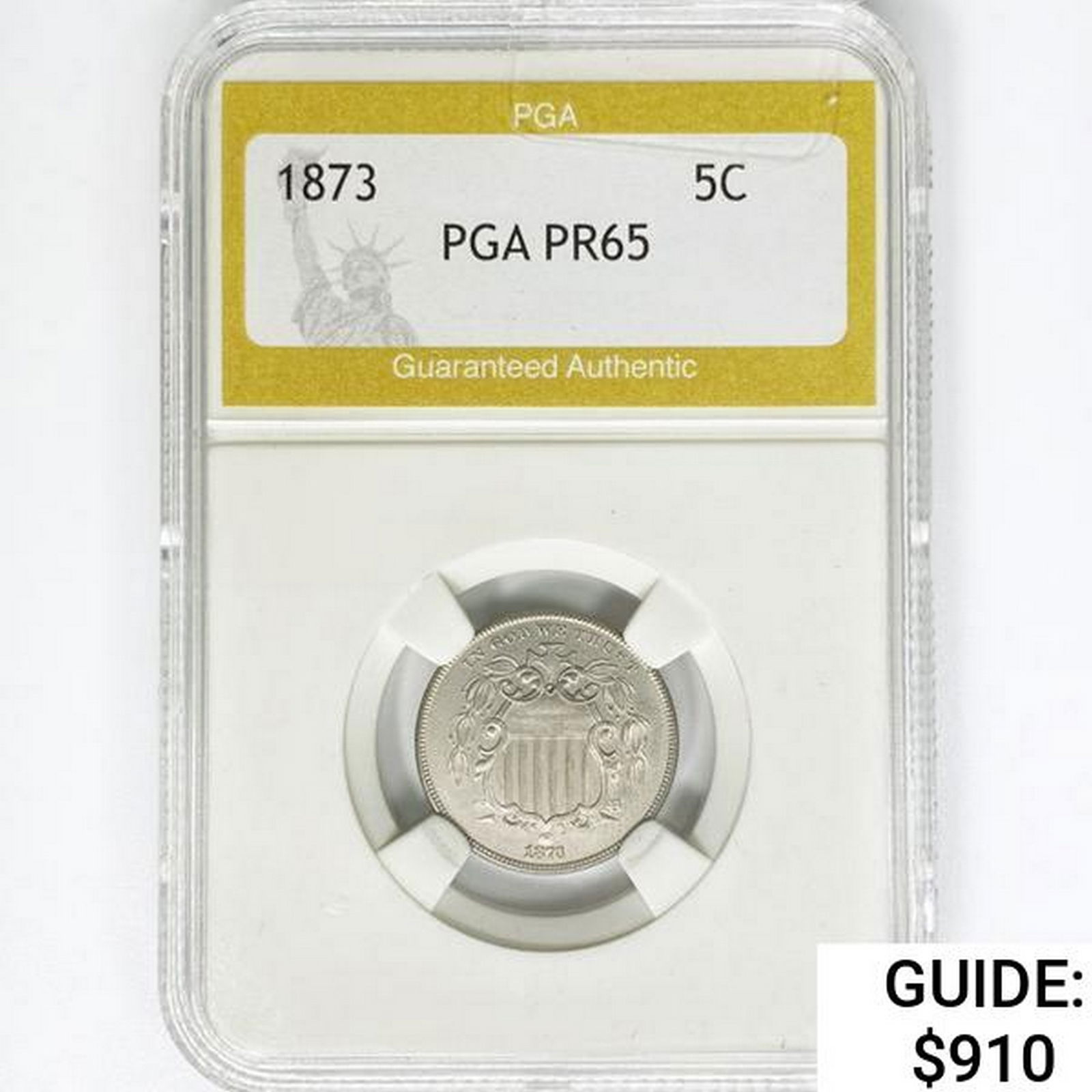 1873 Shield Nickel PGA PR65 (1 of 2)