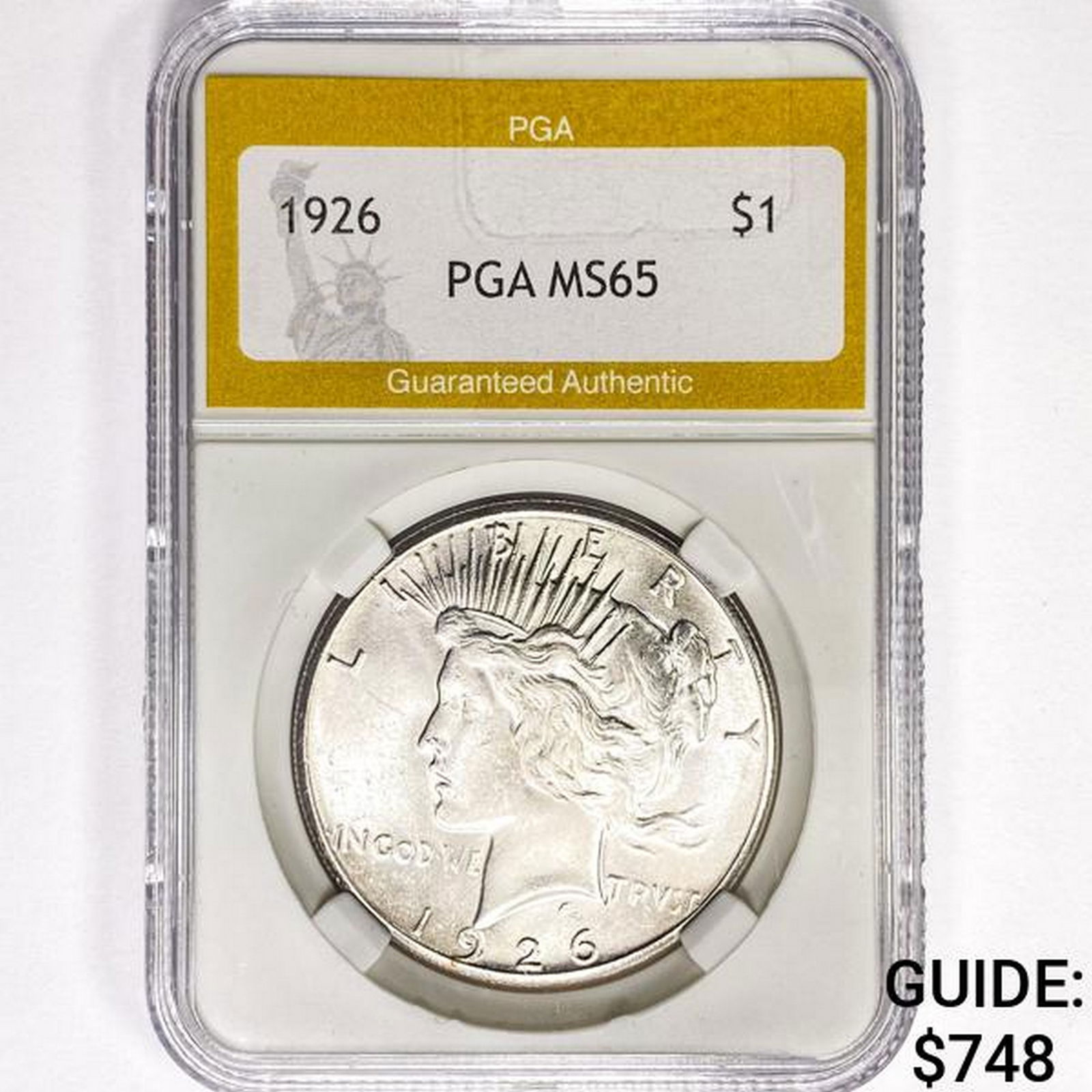 1926 Silver Peace Dollar PGA MS65 (1 of 2)