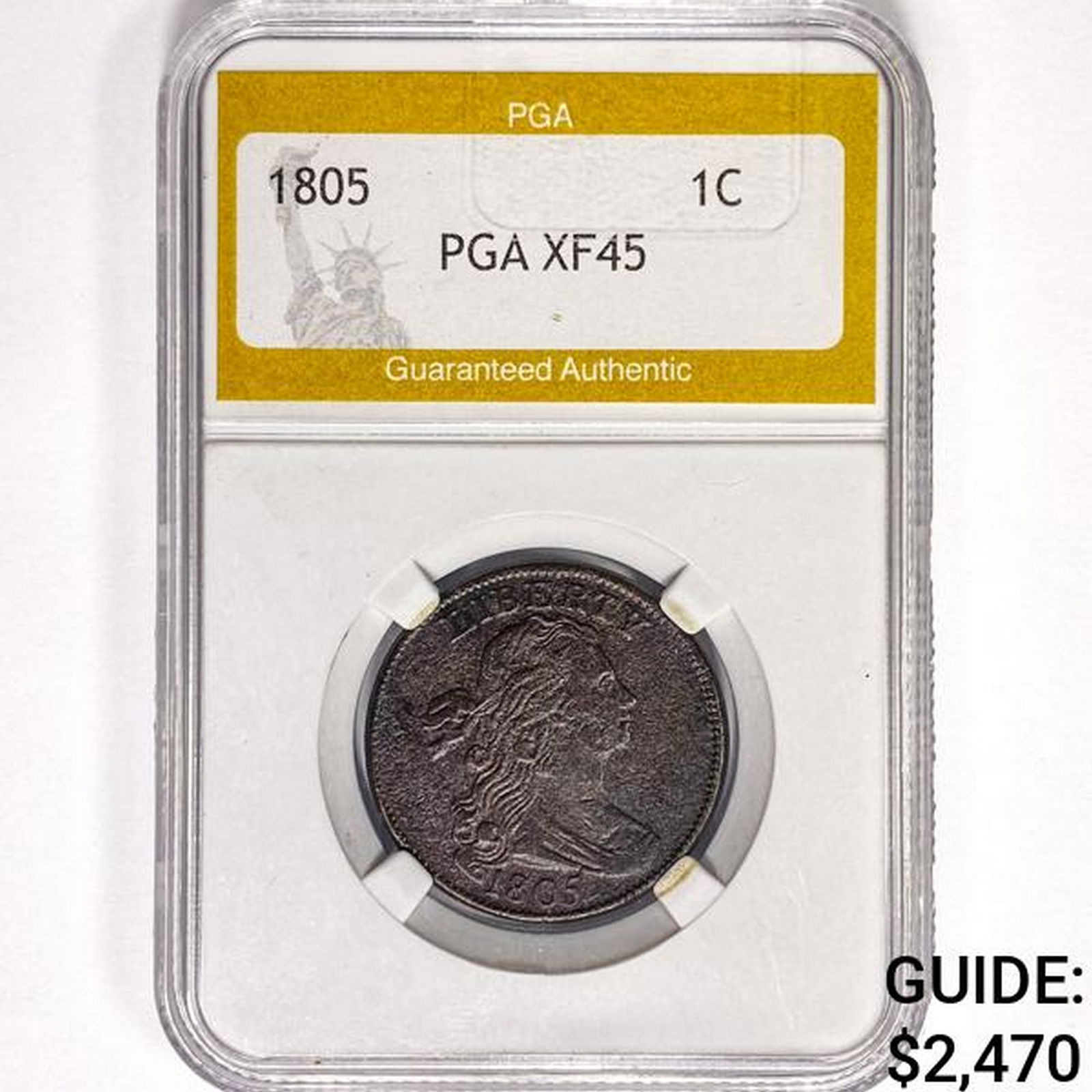 1805 Draped Bust Large Cent PGA XF45 (1 of 2)