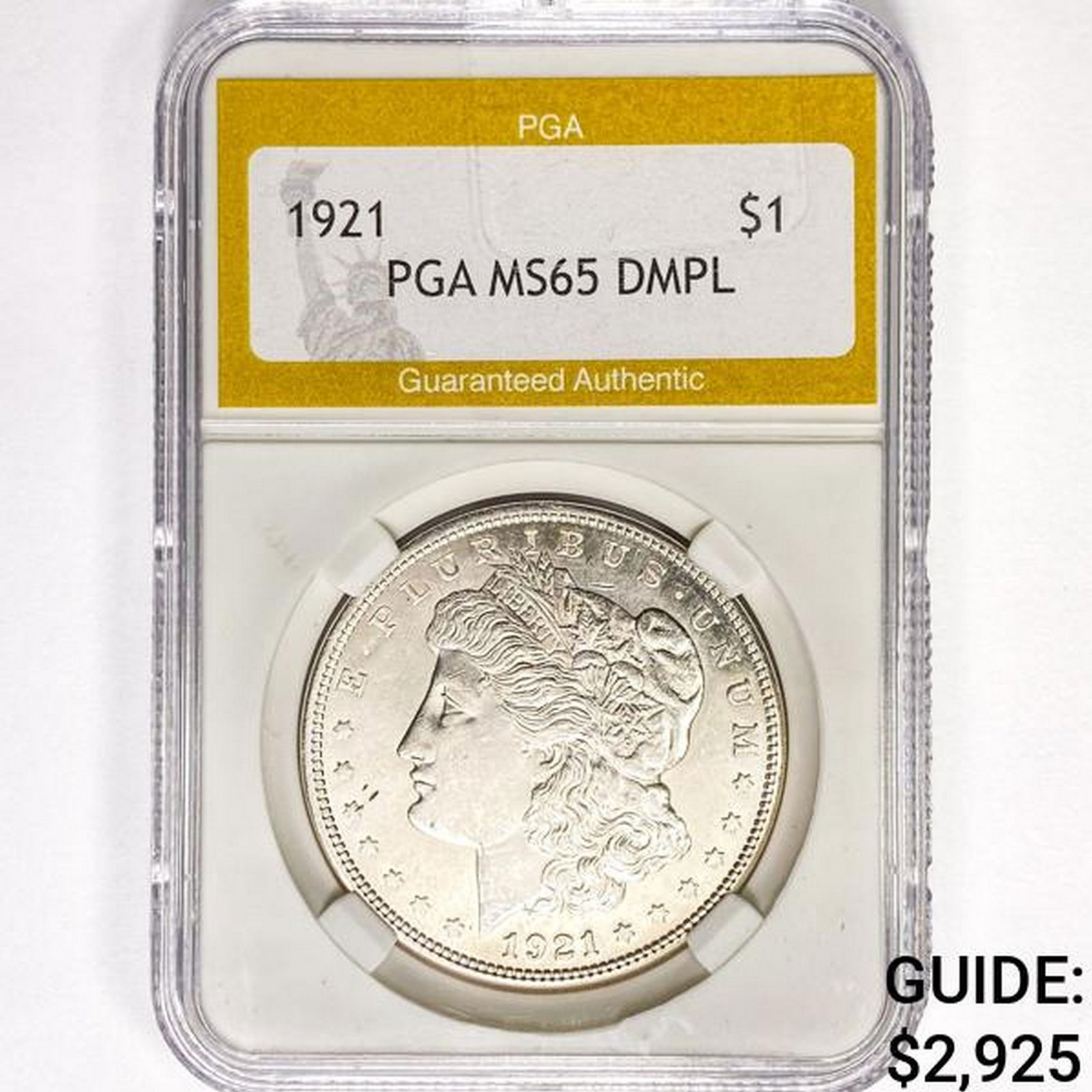 1921 Morgan Silver Dollar PGA MS65 DMPL (1 of 2)