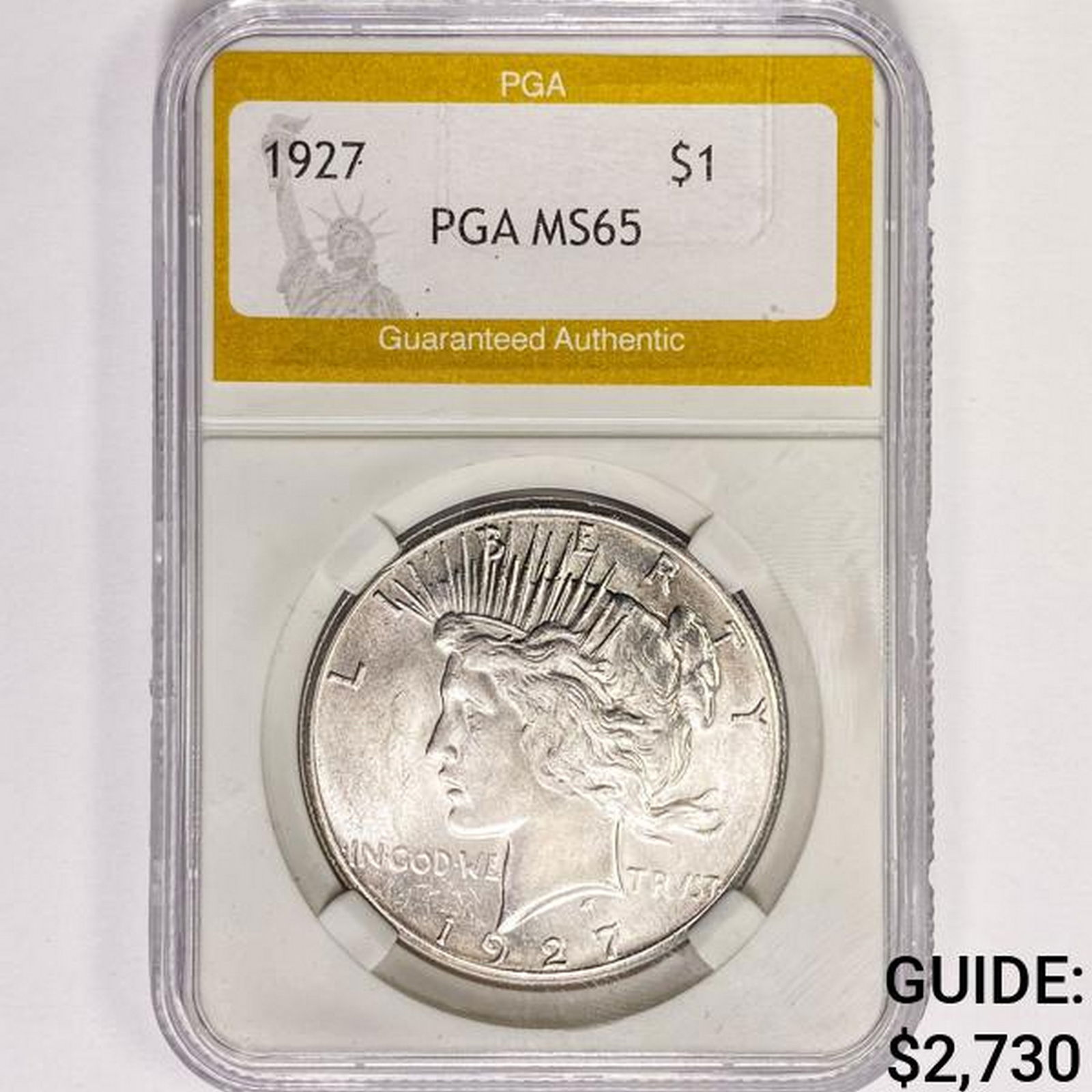 1927 Silver Peace Dollar PGA MS65 (1 of 2)