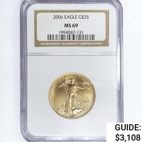 2006 $25 1/2oz American Gold Eagle NGC MS69 (1 of 2)