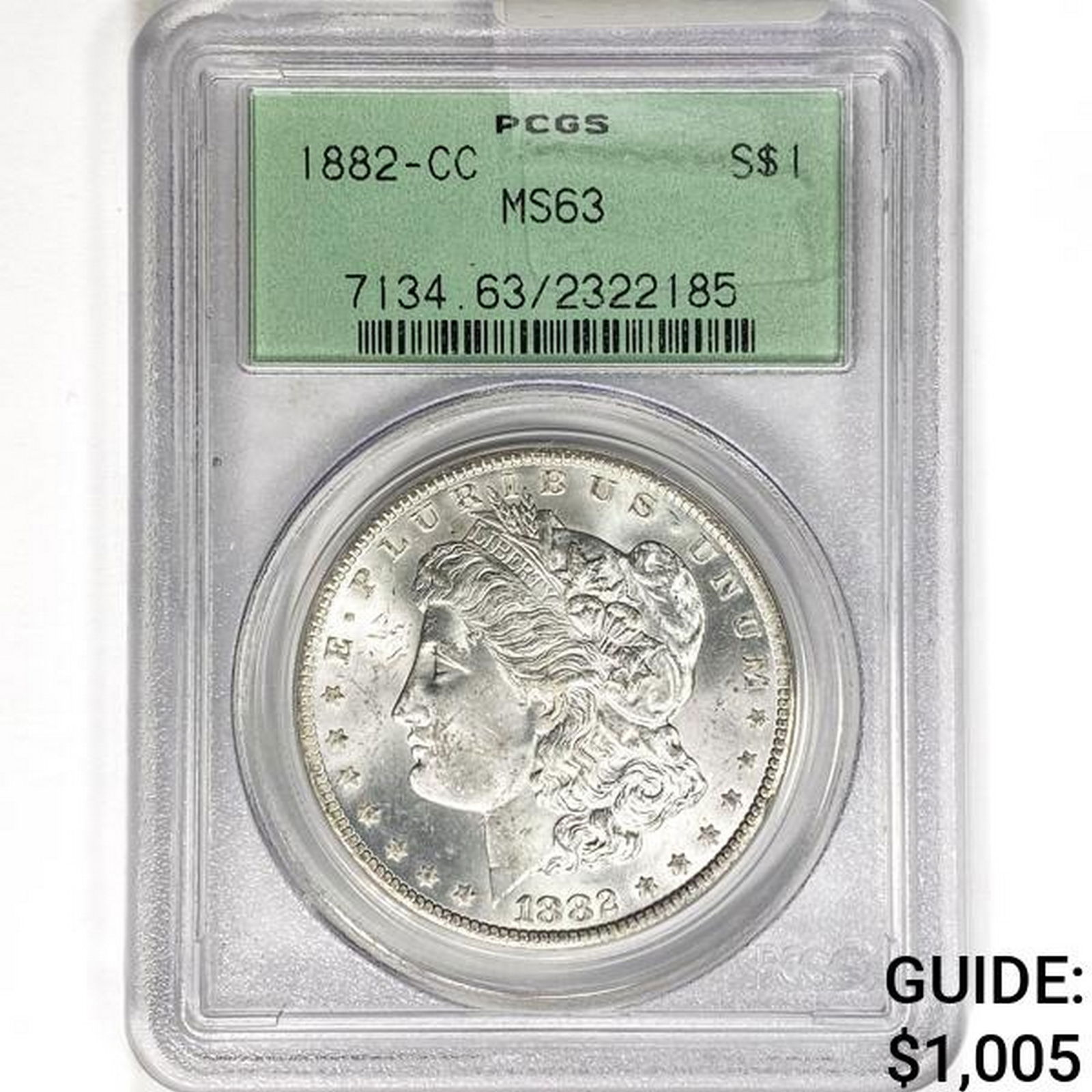 1882-CC Morgan Silver Dollar PCGS MS63 (1 of 2)
