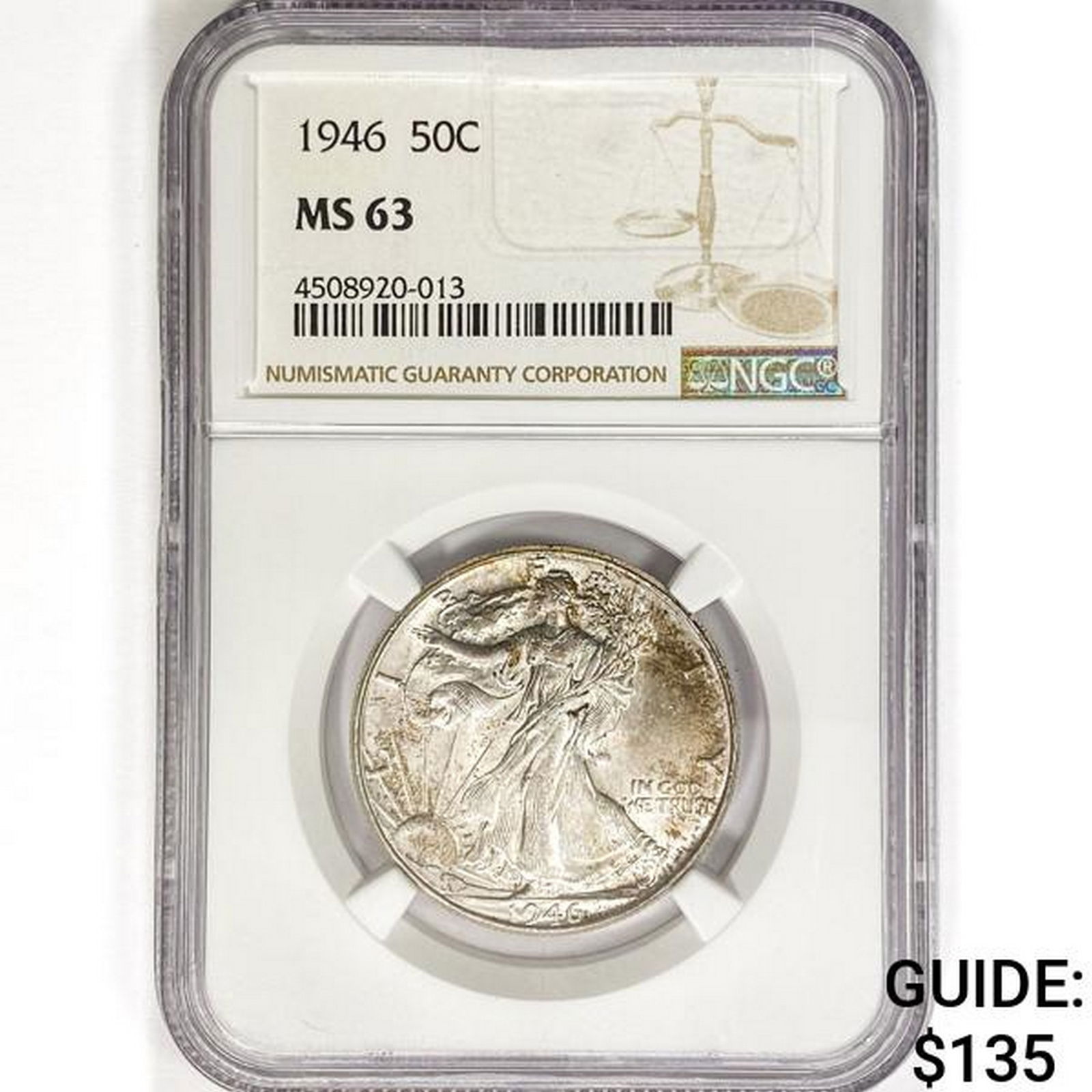 1946 Walking Liberty Half Dollar NGC MS63 (1 of 2)