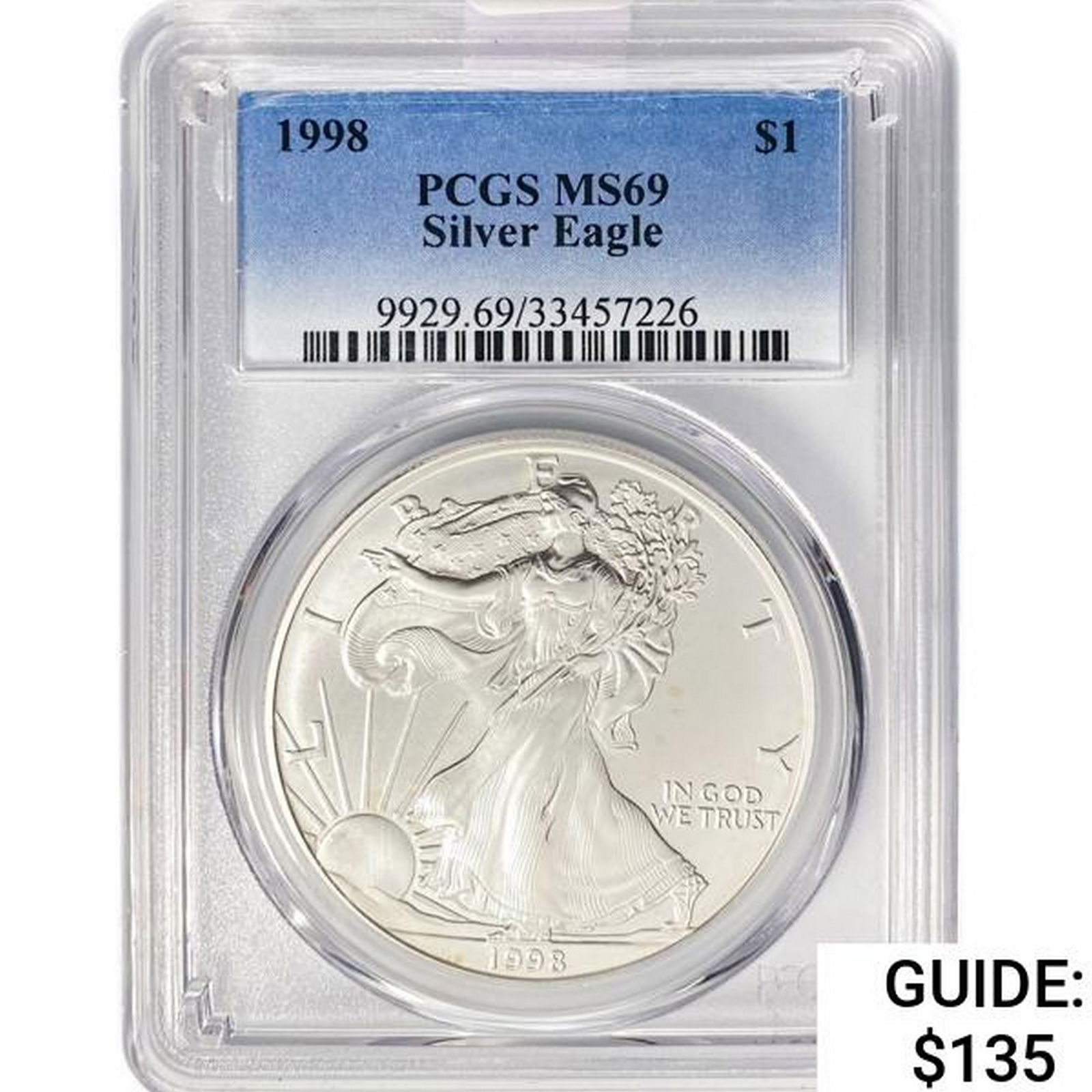 1998 American Silver Eagle PCGS MS69 (1 of 2)
