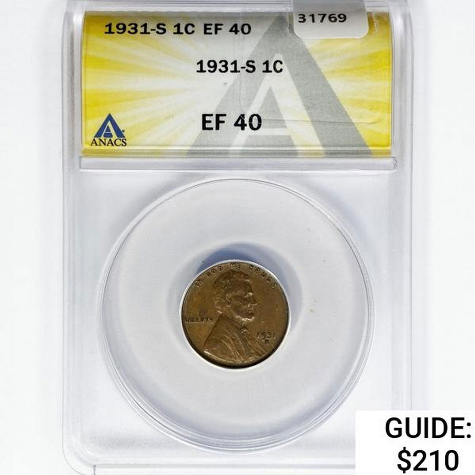 1931-S Wheat Cent ANACS EF40 (1 of 2)
