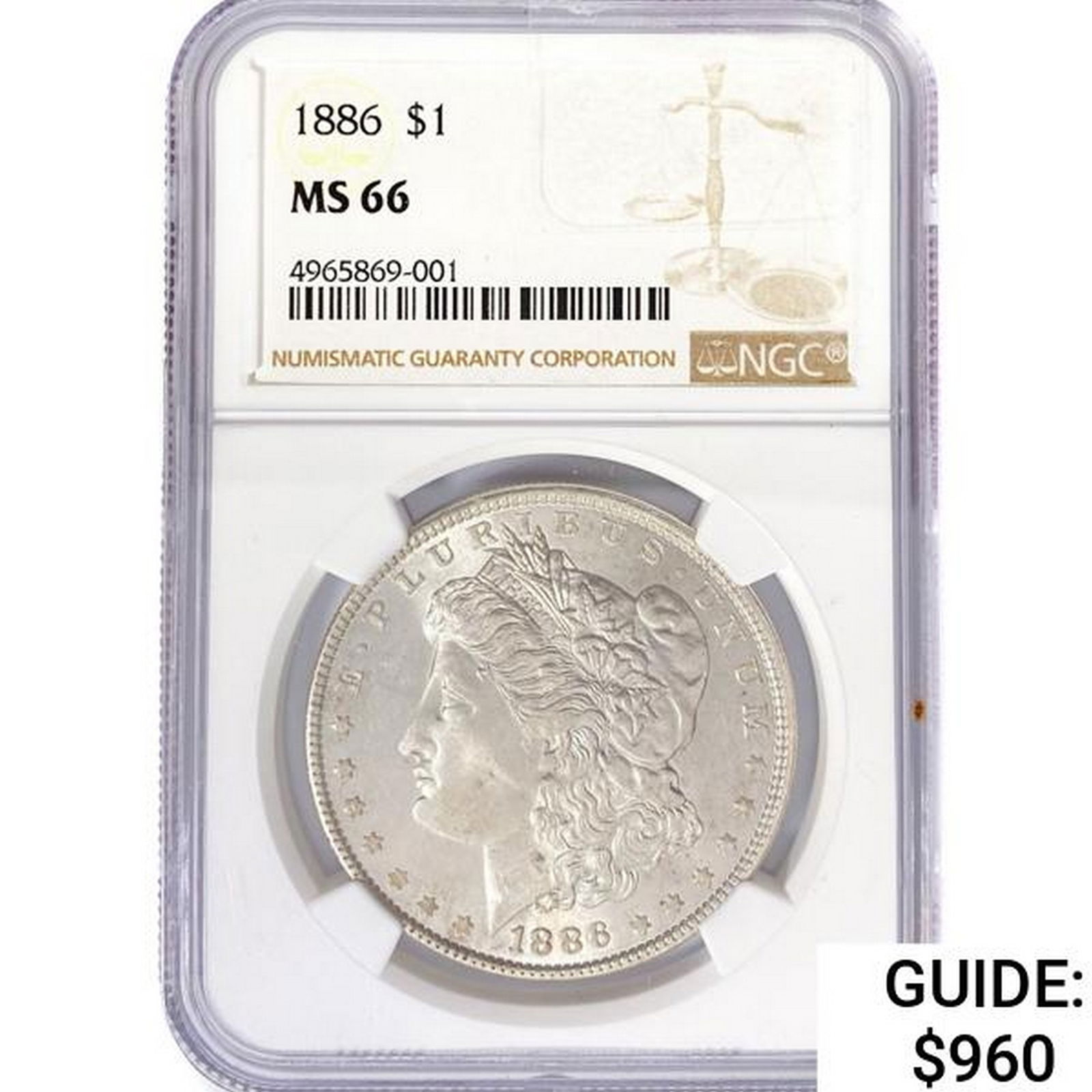 1886 Morgan Silver Dollar NGC MS66 (1 of 2)