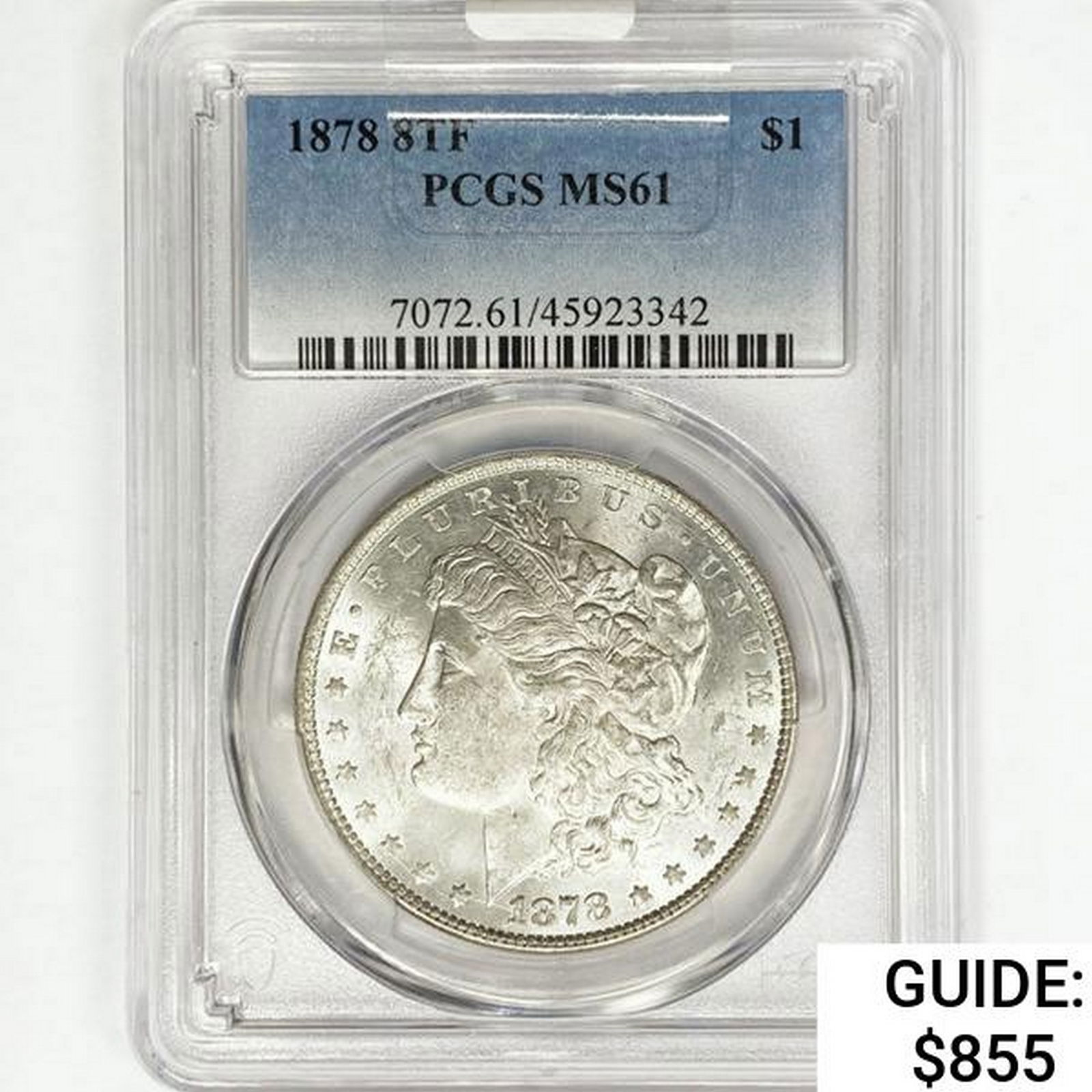 1878 8TF Morgan Silver Dollar PCGS MS61 (1 of 2)