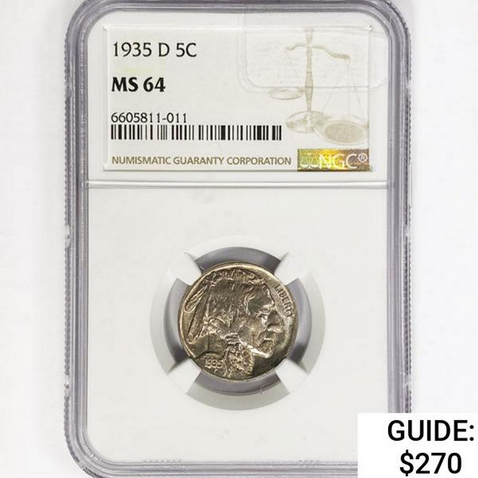 1935-D Buffalo Nickel NGC MS64 (1 of 2)