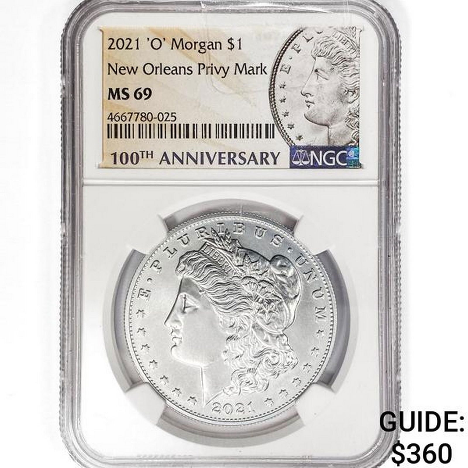 2021 'O' Morgan Silver Dollar NGC MS69 Privy Mark (1 of 2)