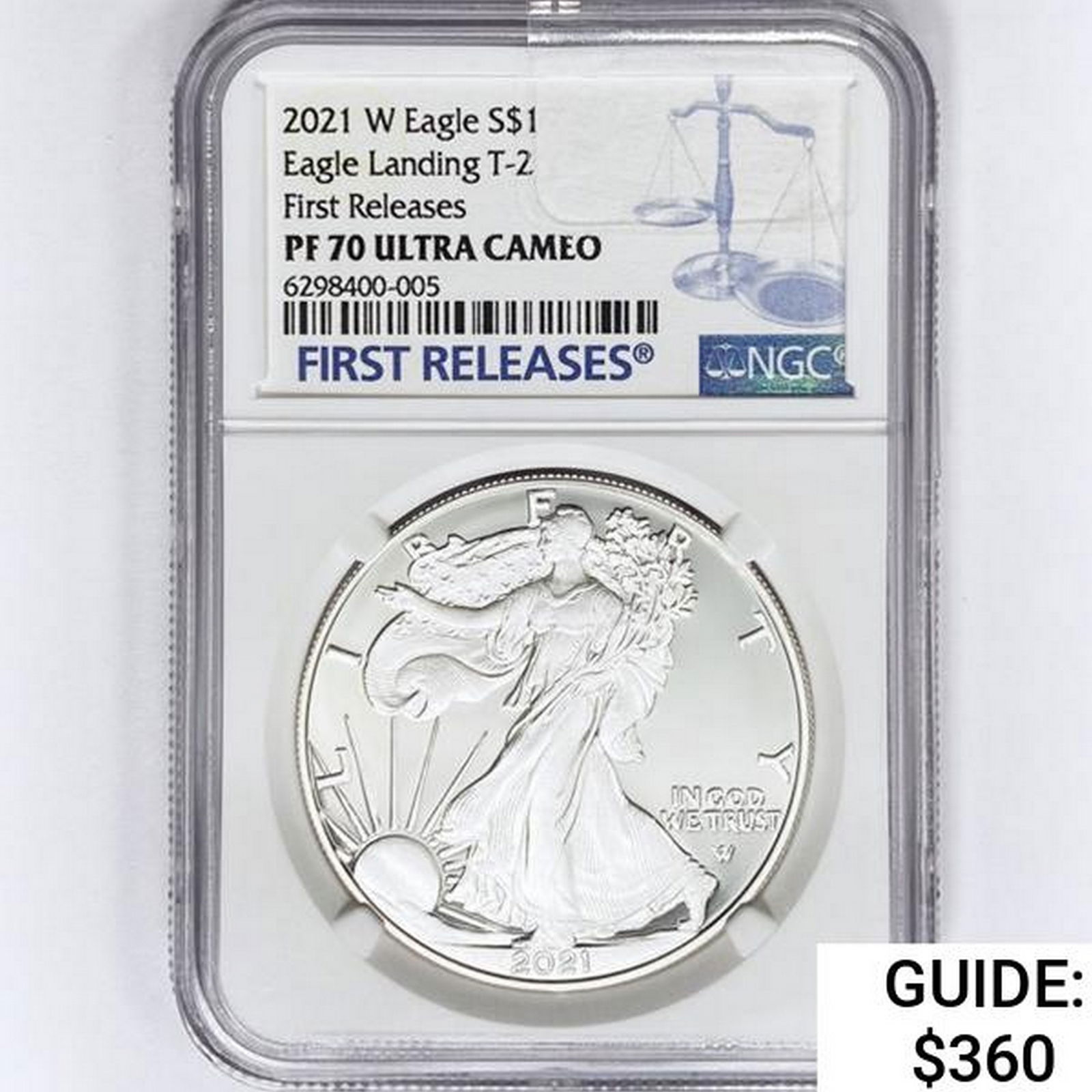 2021-W American Silver Eagle NGC PF70 UC, T-2 (1 of 2)