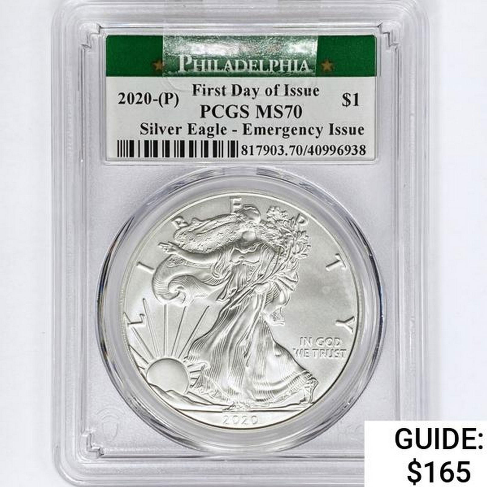 2020-[P] American Silver Eagle PCGS MS70 (1 of 2)