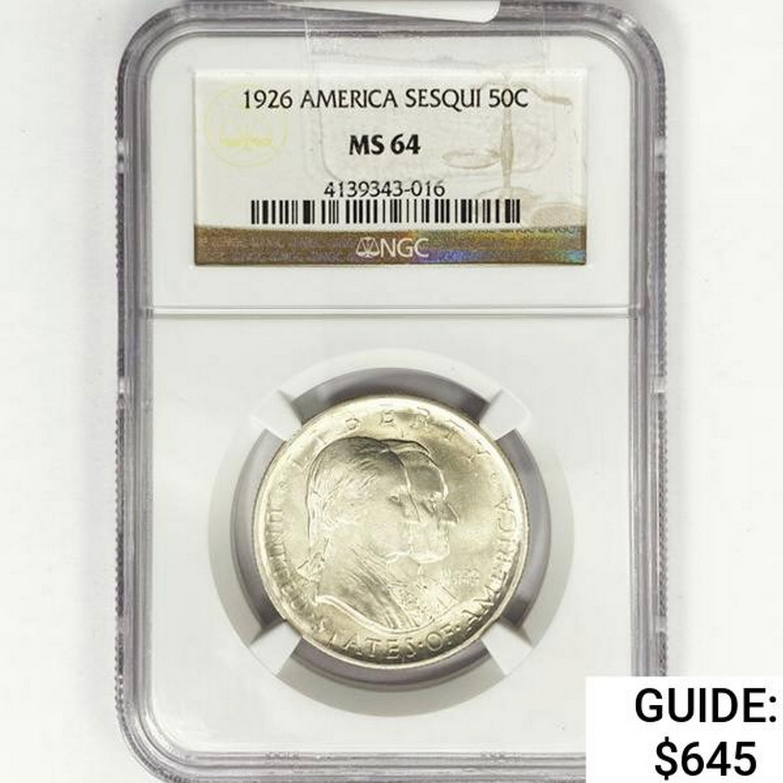 1926 Sesquicentennial Half Dollar NGC MS64 (1 of 2)