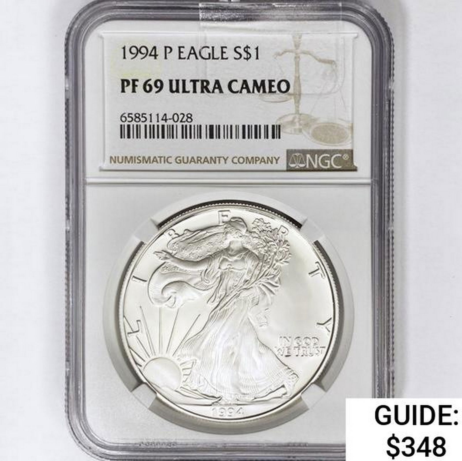 1994-P American Silver Eagle NGC PF69 UC (1 of 2)