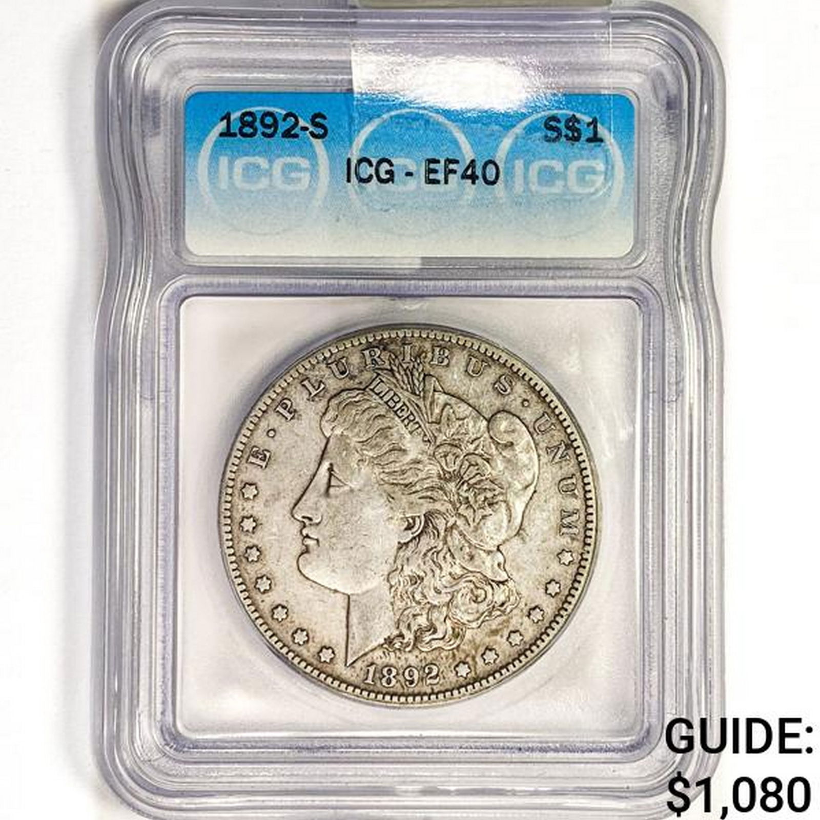 1892-S Morgan Silver Dollar ICG EF40 (1 of 2)