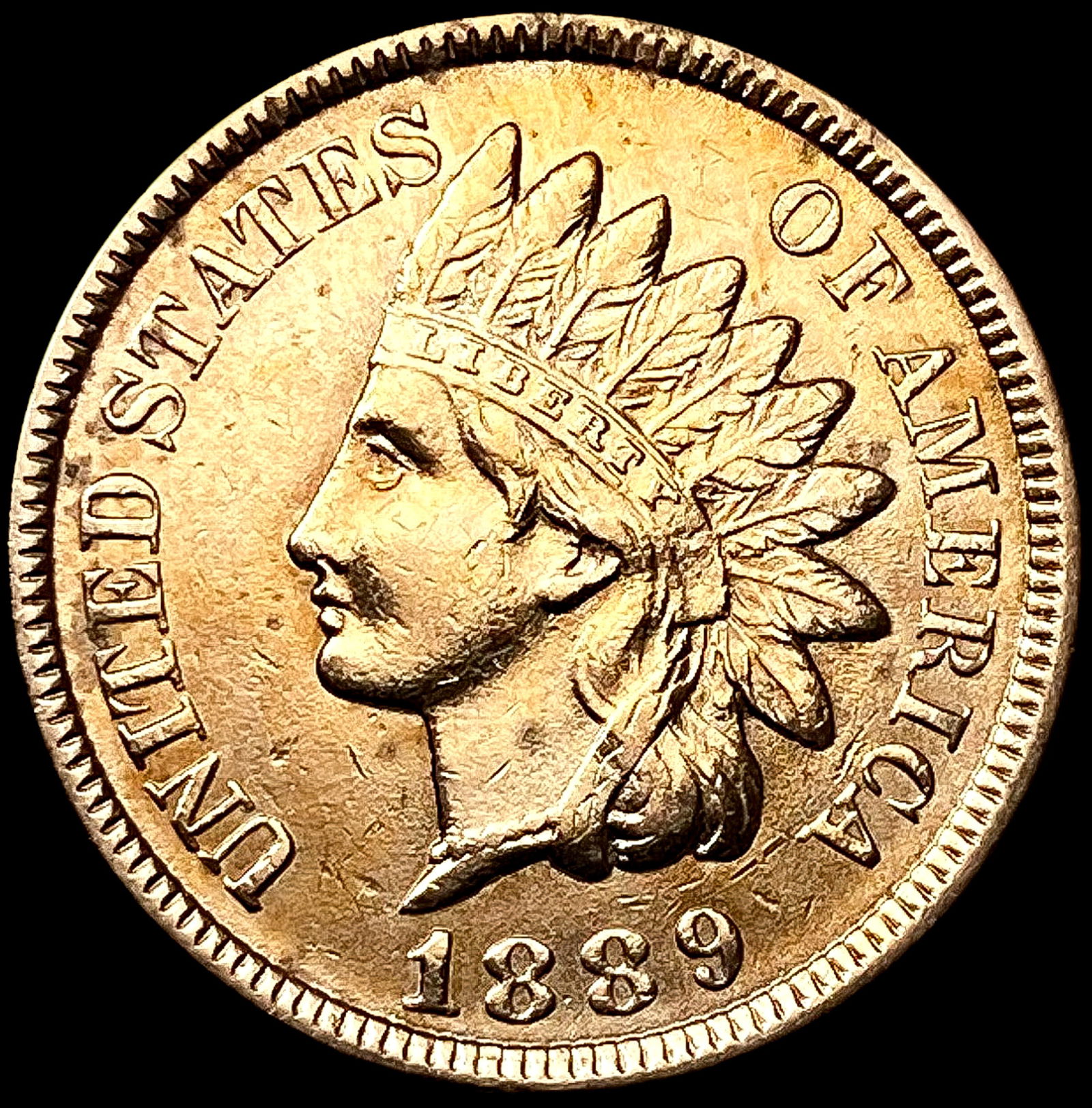 1889 RED Indian Head Cent CHOICE BU (1 of 2)