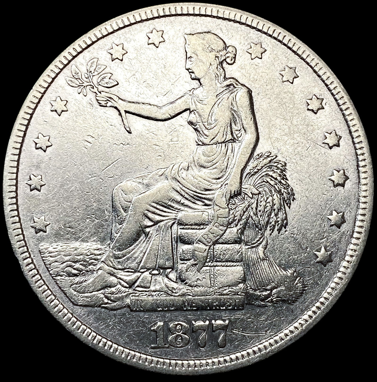 1877 Silver Trade Dollar LIGHTLY CIRCULATED (1 of 2)
