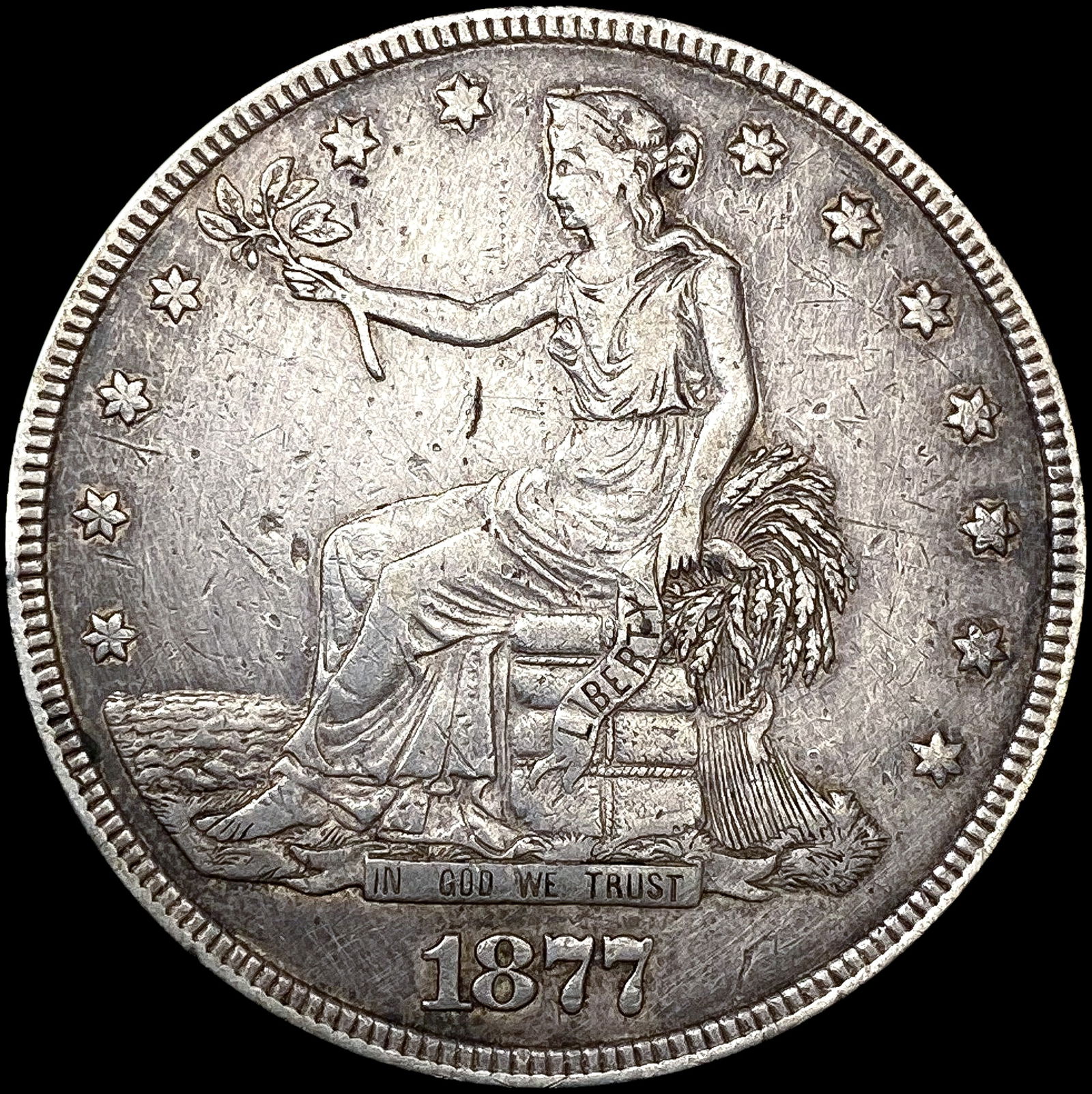 1877 Silver Trade Dollar LIGHTLY CIRCULATED (1 of 2)