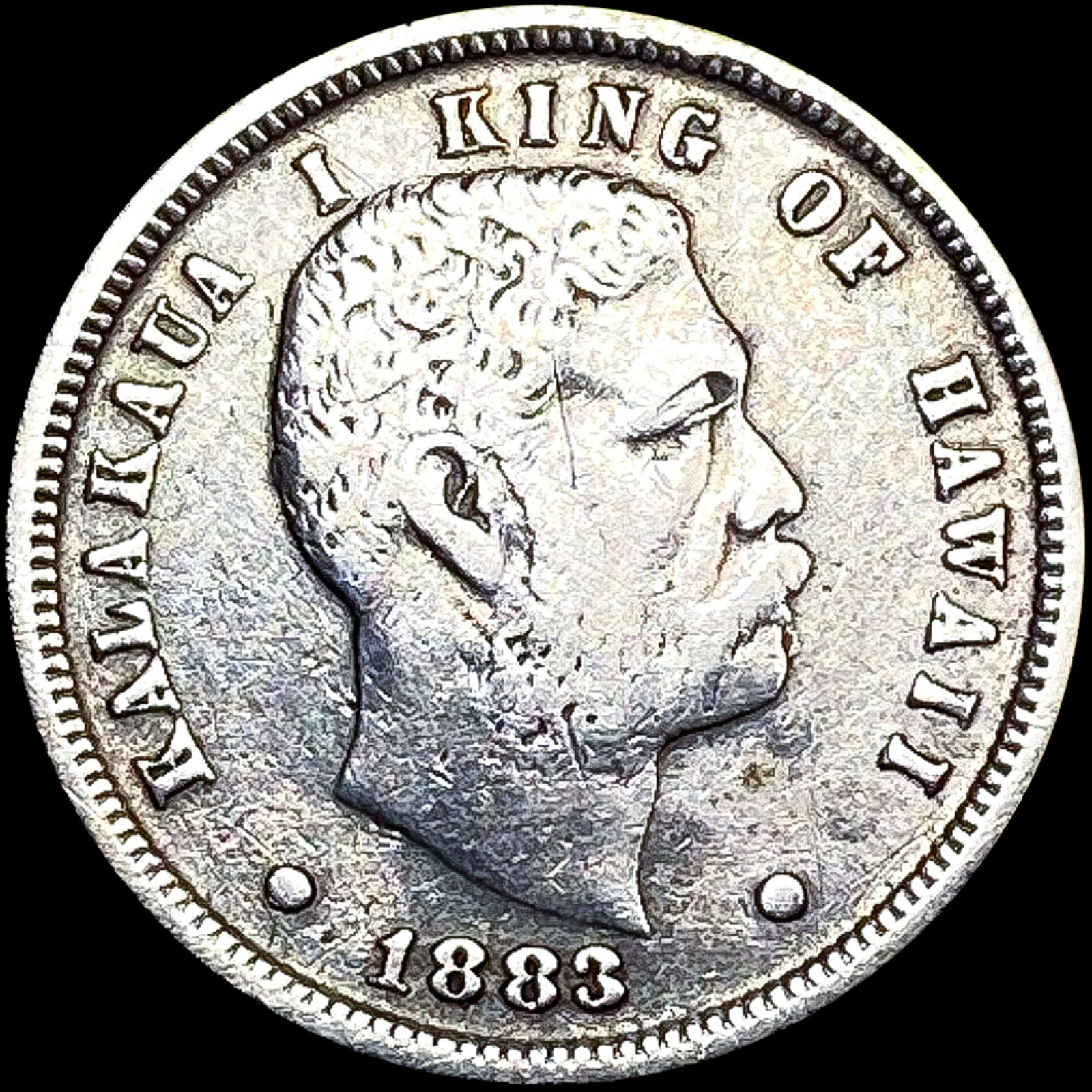 1883 Kingdom of Hawaii Dime NICELY CIRCULATED (1 of 2)