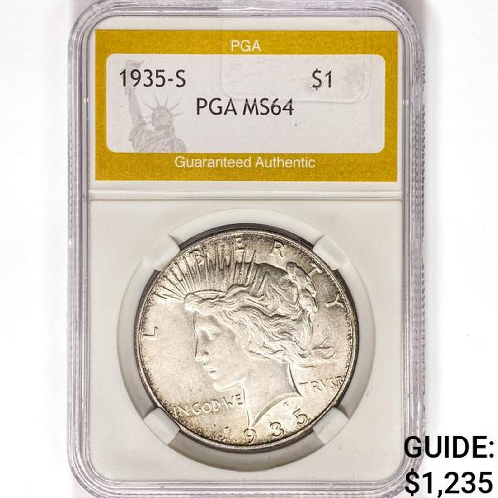 1935-S Silver Peace Dollar PGA MS64 (1 of 2)