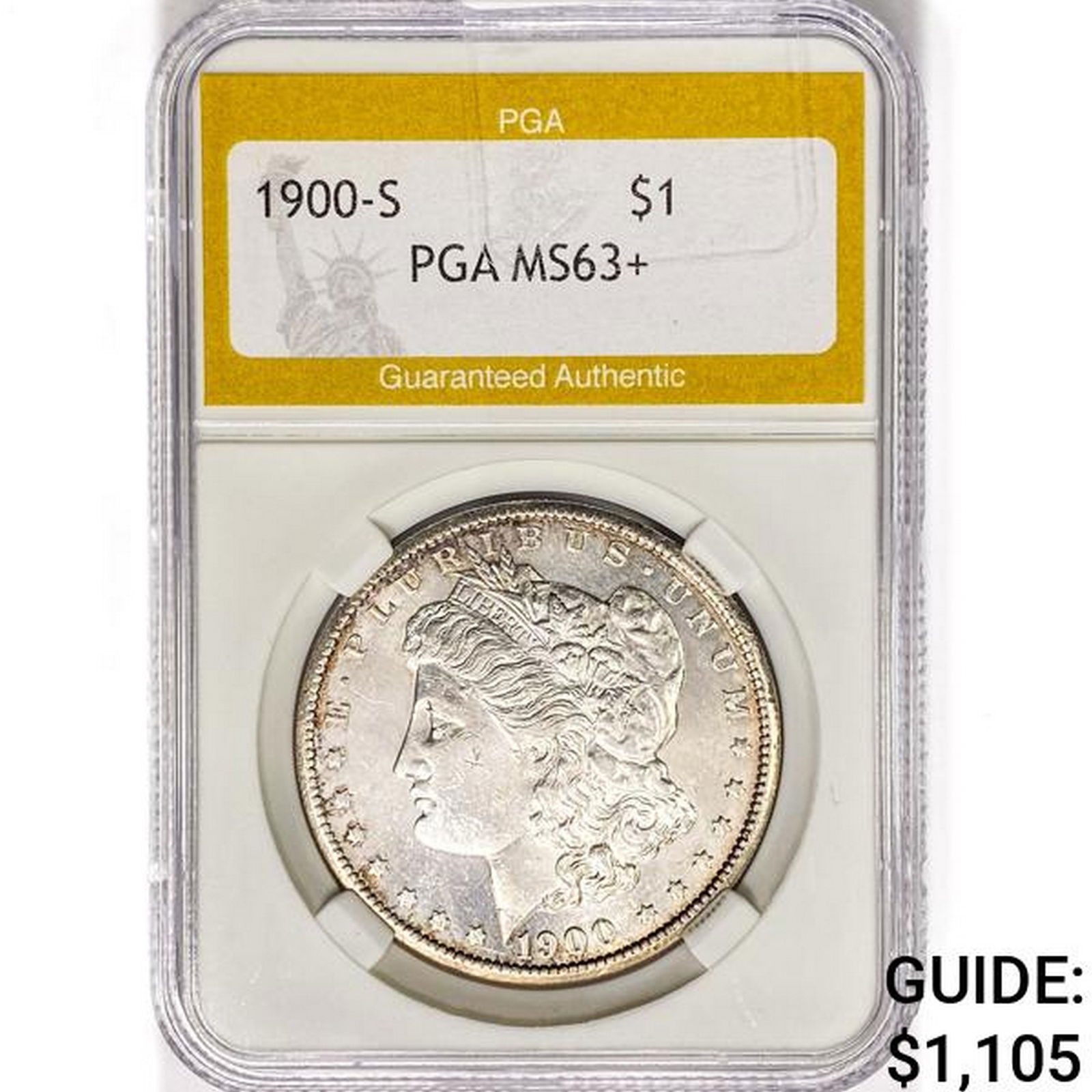 1900-S Morgan Silver Dollar PGA MS63+ (1 of 2)