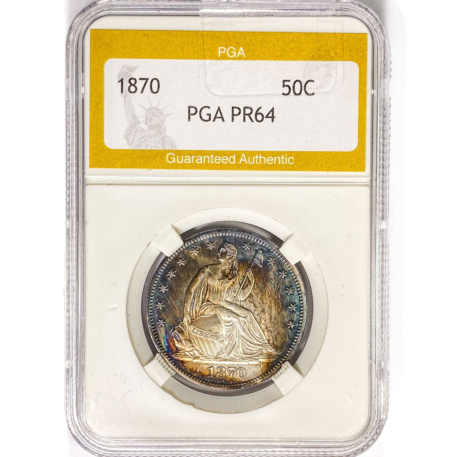 1870 Seated Liberty Half Dollar PGA PR64 (1 of 2)