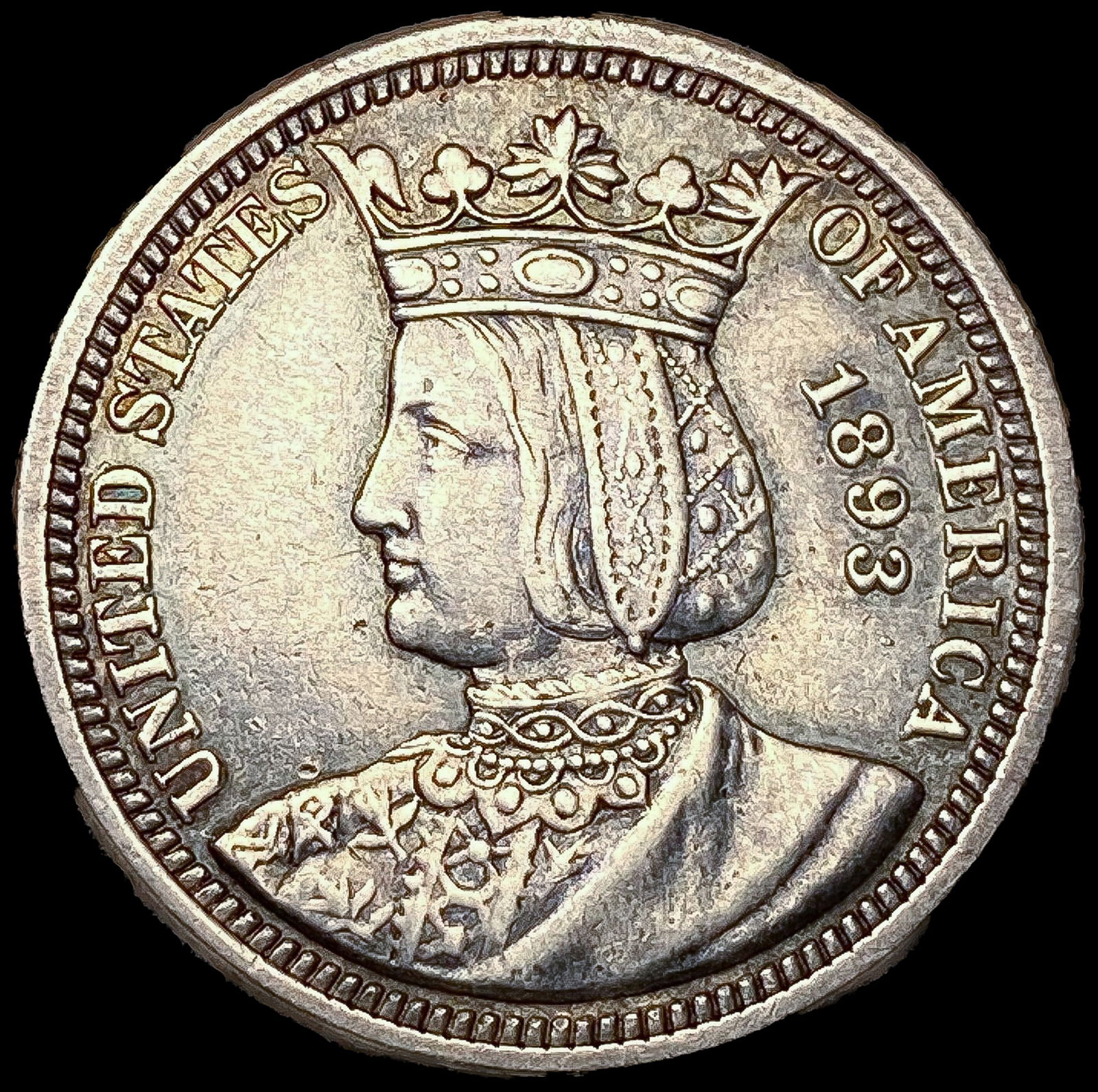 1893 Isabella Silver Quarter CLOSELY UNCIRCULATED (1 of 2)