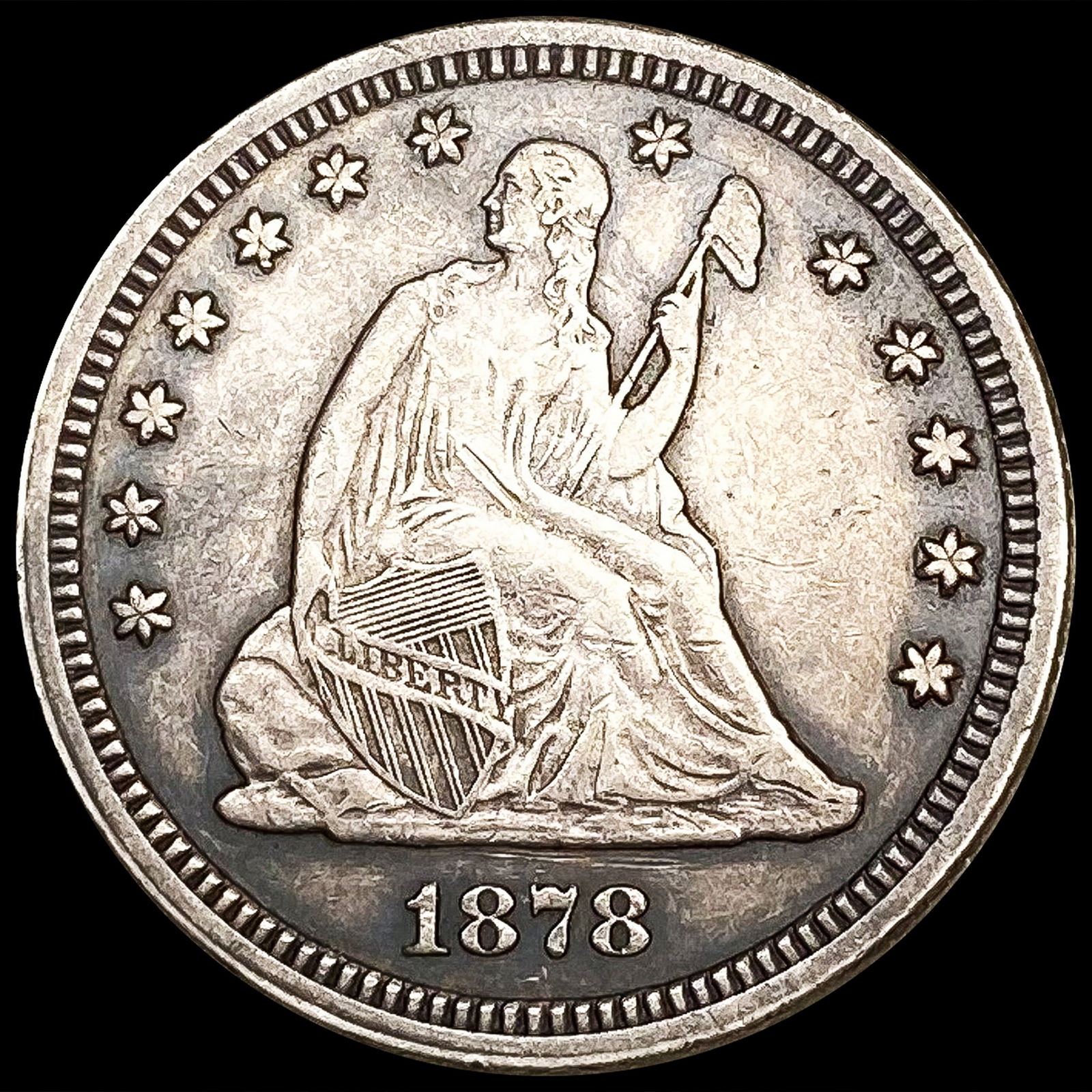 1878 Seated Liberty Quarter CLOSELY UNCIRCULATED (1 of 2)