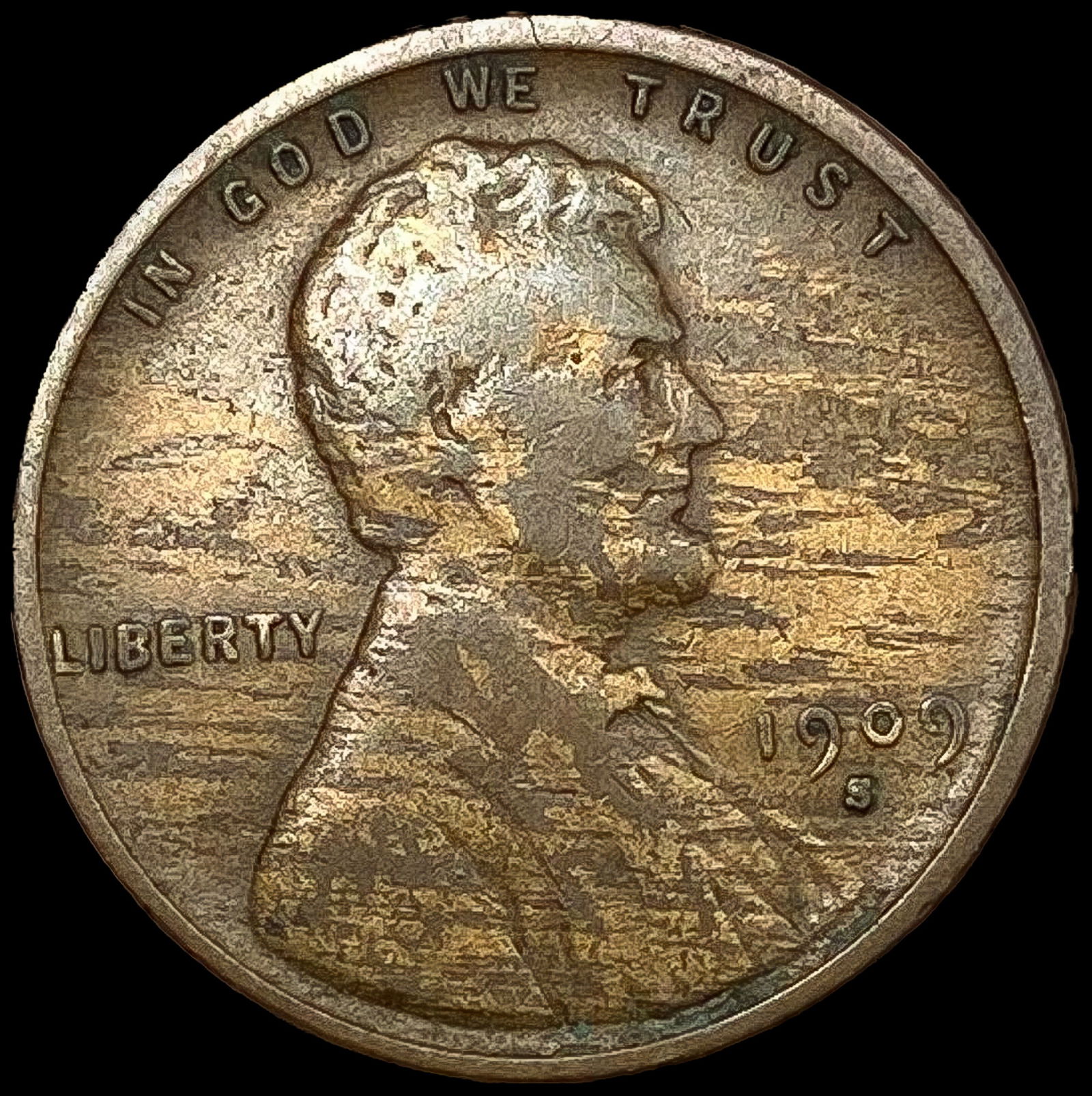 1909-S VDB Wheat Cent NEARLY UNCIRCULATED (1 of 2)