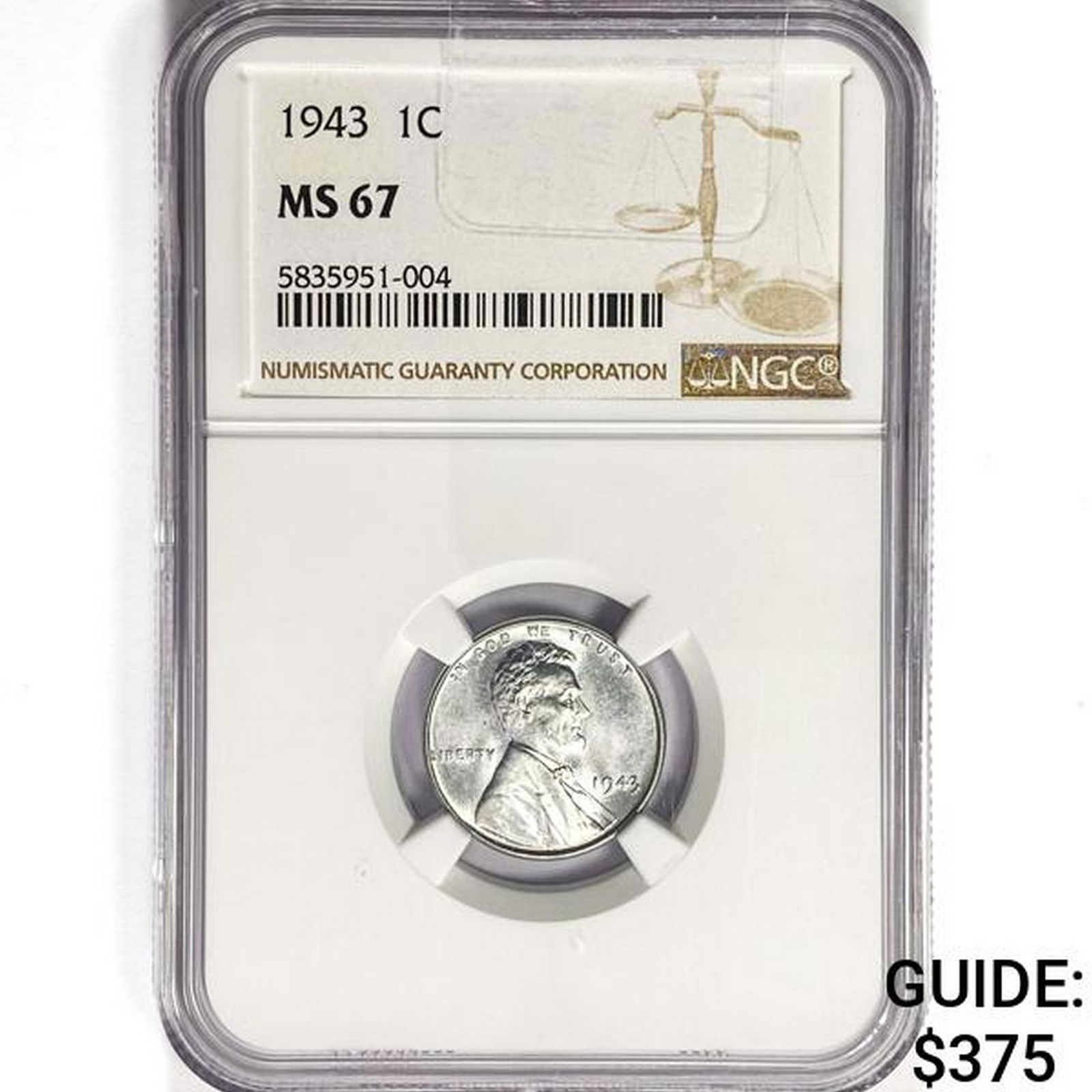 1943 Wheat Cent NGC MS67 (1 of 2)