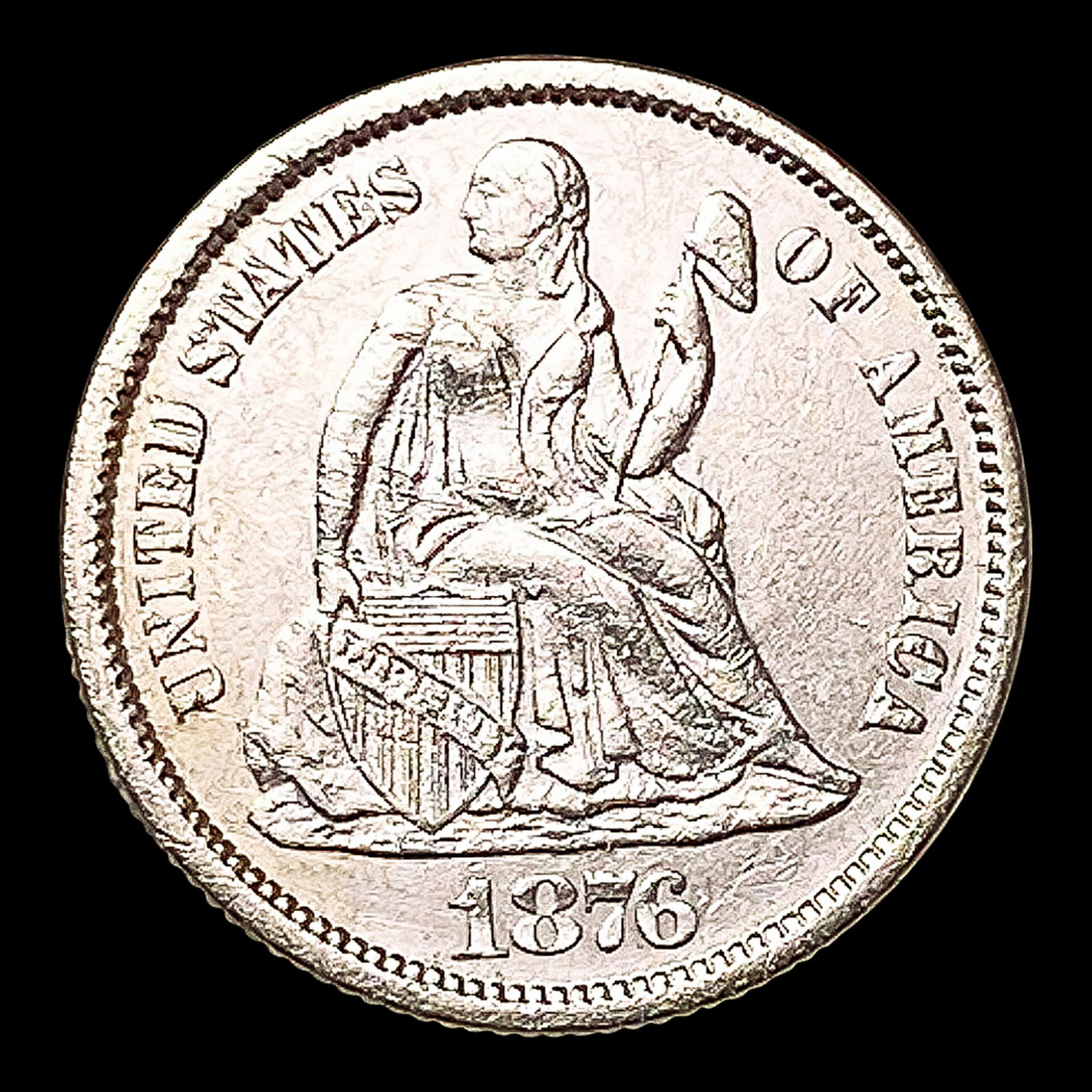 1876 Seated Liberty Dime CLOSELY UNCIRCULATED (1 of 2)