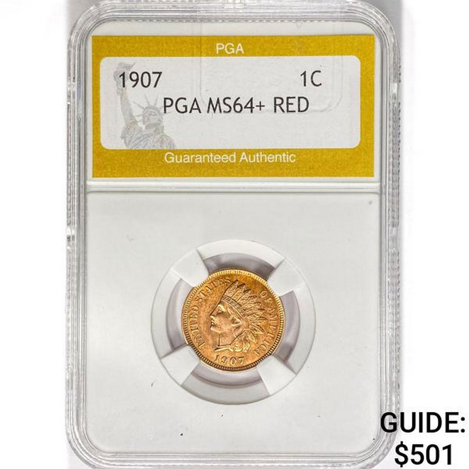 1907 Indian Head Cent PGA MS64+ RED (1 of 2)