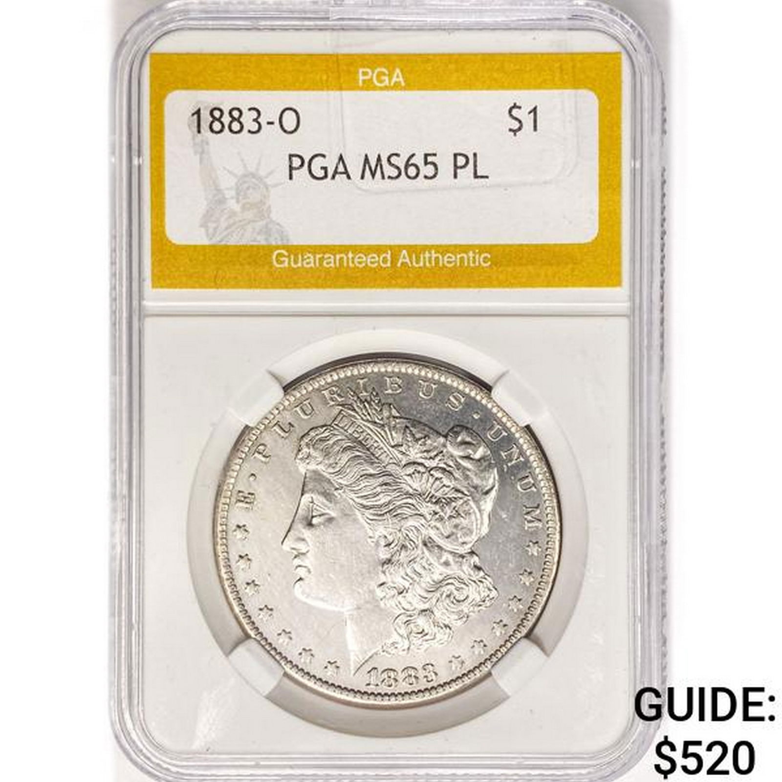 1883-O Morgan Silver Dollar PGA MS65 PL (1 of 2)
