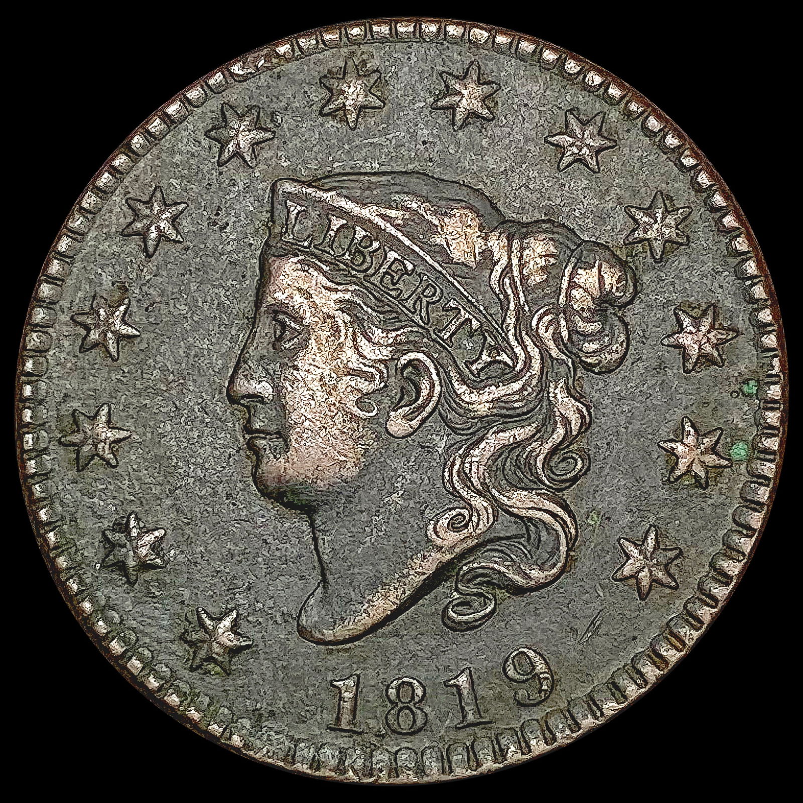 1819 Coronet Head Large Cent LIGHTLY CIRCULATED (1 of 2)