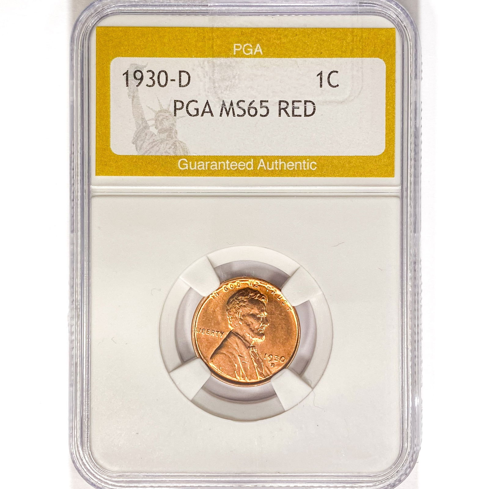 1930-D Wheat Cent PGA MS65 RED (1 of 2)