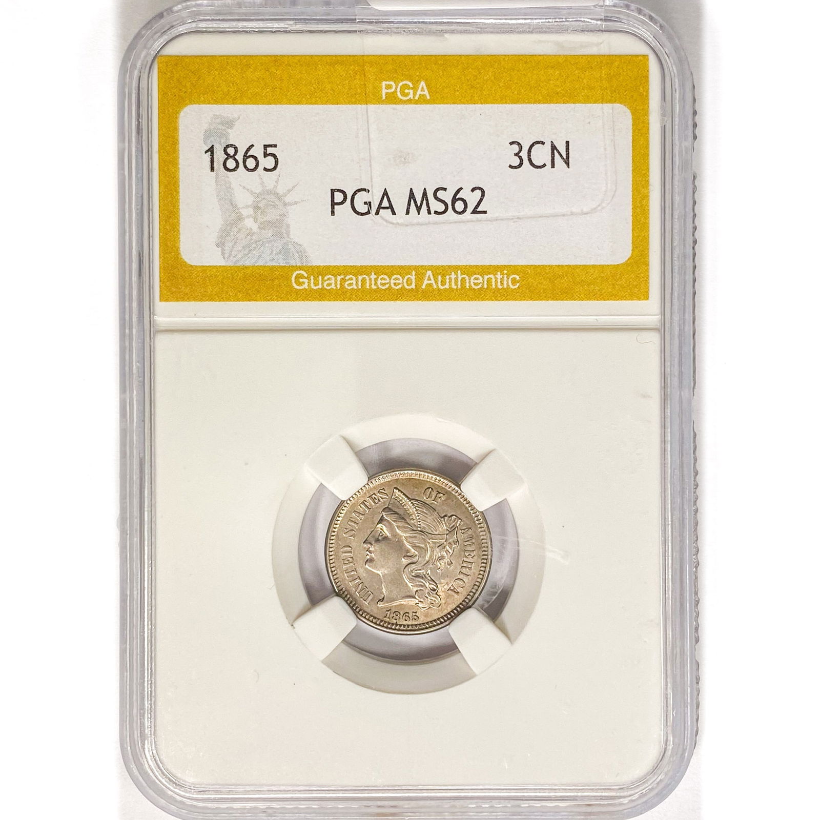 1865 Nickel Three Cent PGA MS62 (1 of 2)