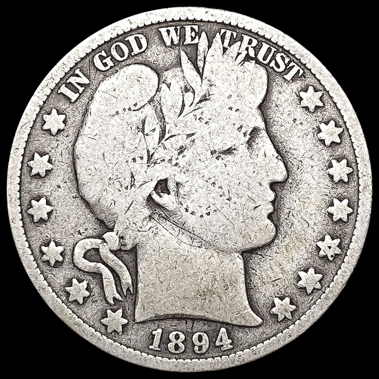 1894 Barber Half Dollar NICELY CIRCULATED (1 of 2)