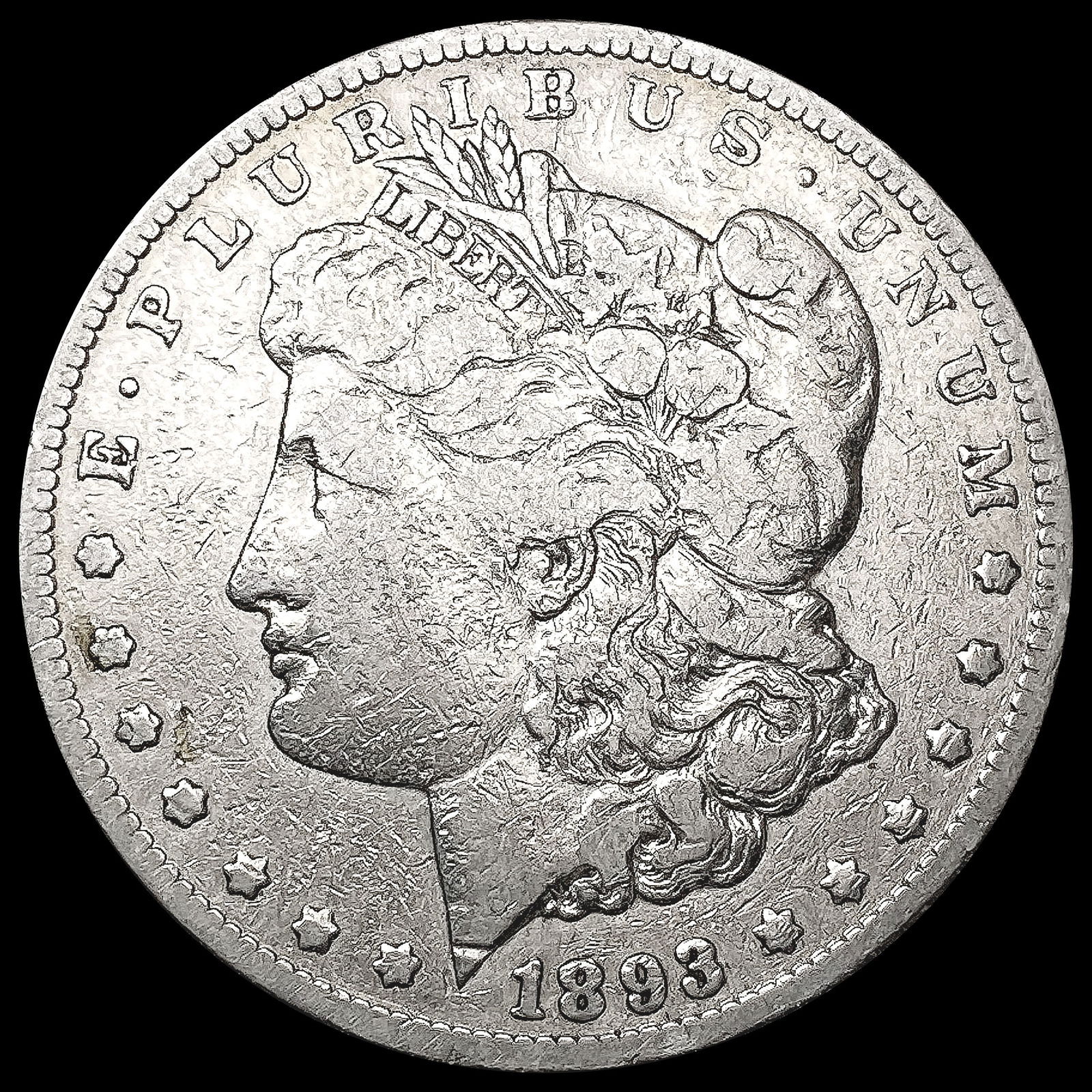 1893-CC Morgan Silver Dollar NICELY CIRCULATED (1 of 2)