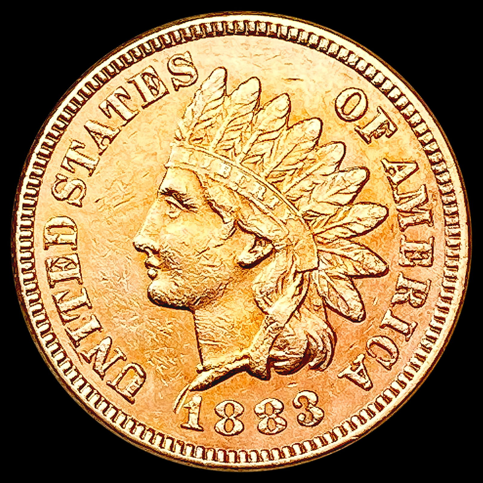 1883 RED Indian Head Cent CHOICE AU (1 of 2)