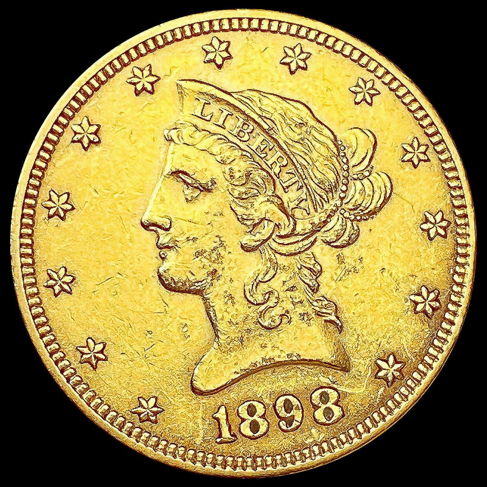 1898 $10 Gold Eagle CLOSELY UNCIRCULATED (1 of 2)