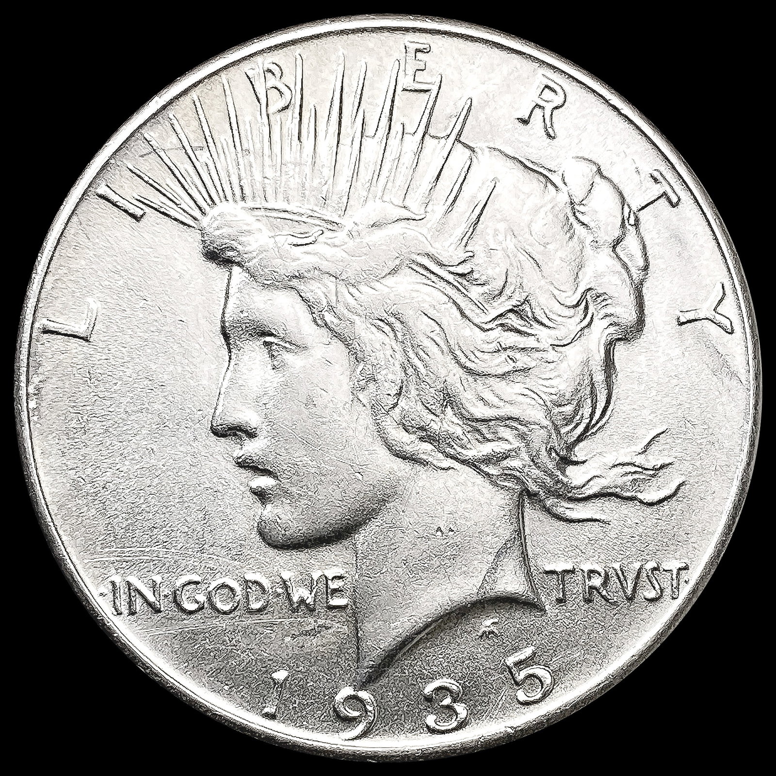 1935 Silver Peace Dollar CLOSELY UNCIRCULATED: 1935 Silver Peace Dollar CLOSELY UNCIRCULATED