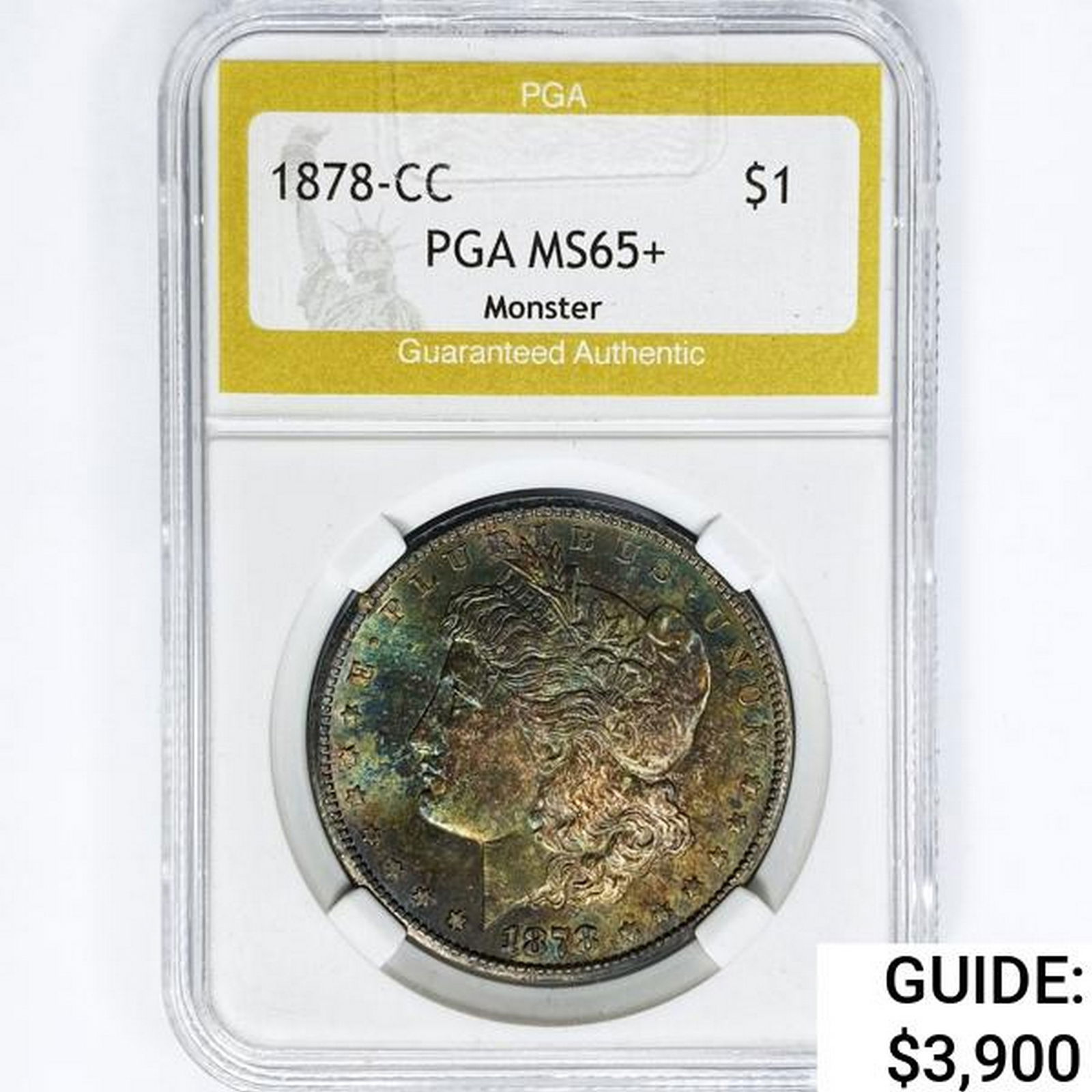 1878-CC Morgan Silver Dollar PGA MS65+ Monster (1 of 2)