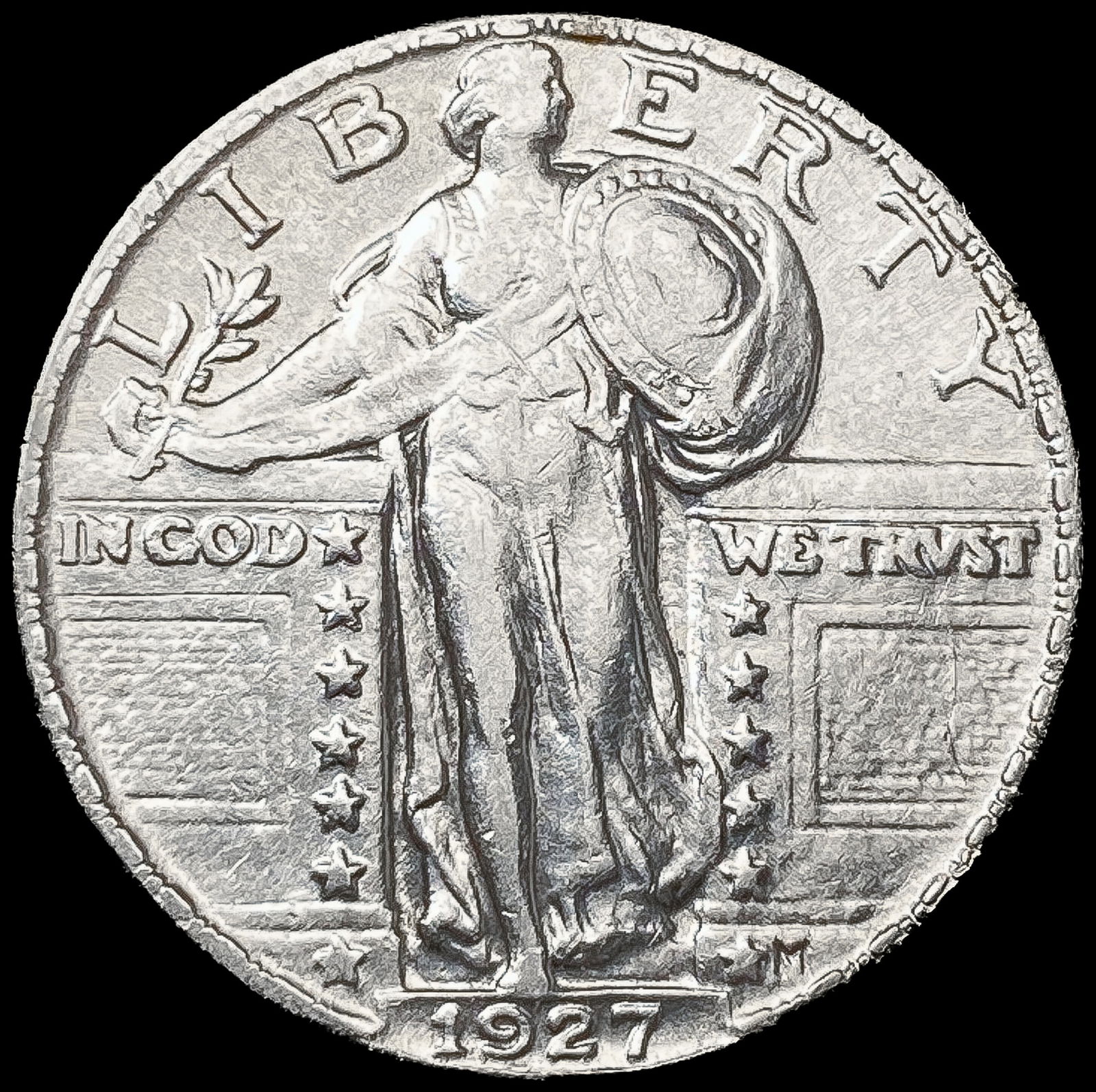 1927 Standing Liberty Quarter CLOSELY UNCIRCULATED (1 of 2)
