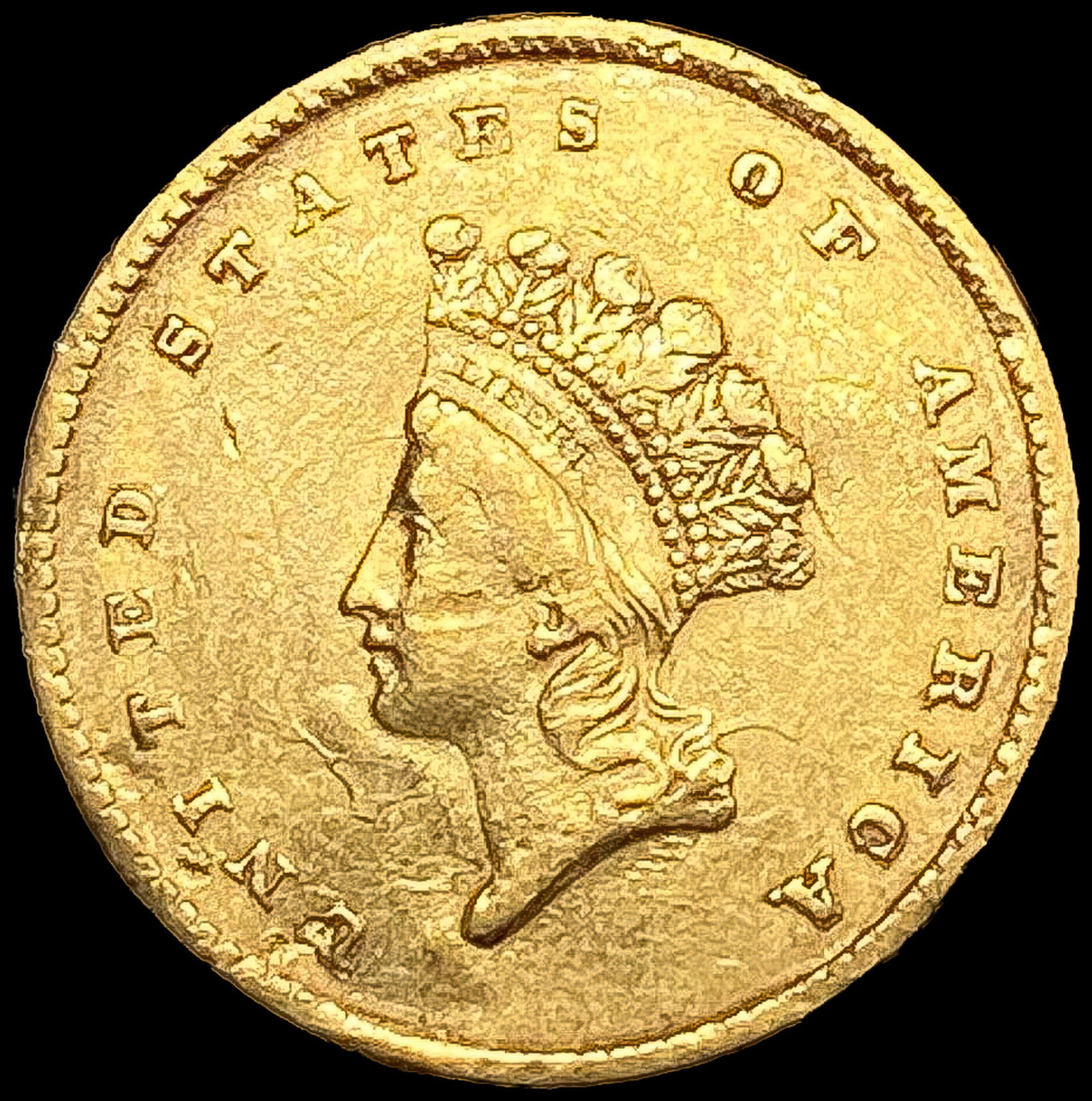 1854 Rare Gold Dollar CLOSELY UNCIRCULATED (1 of 2)