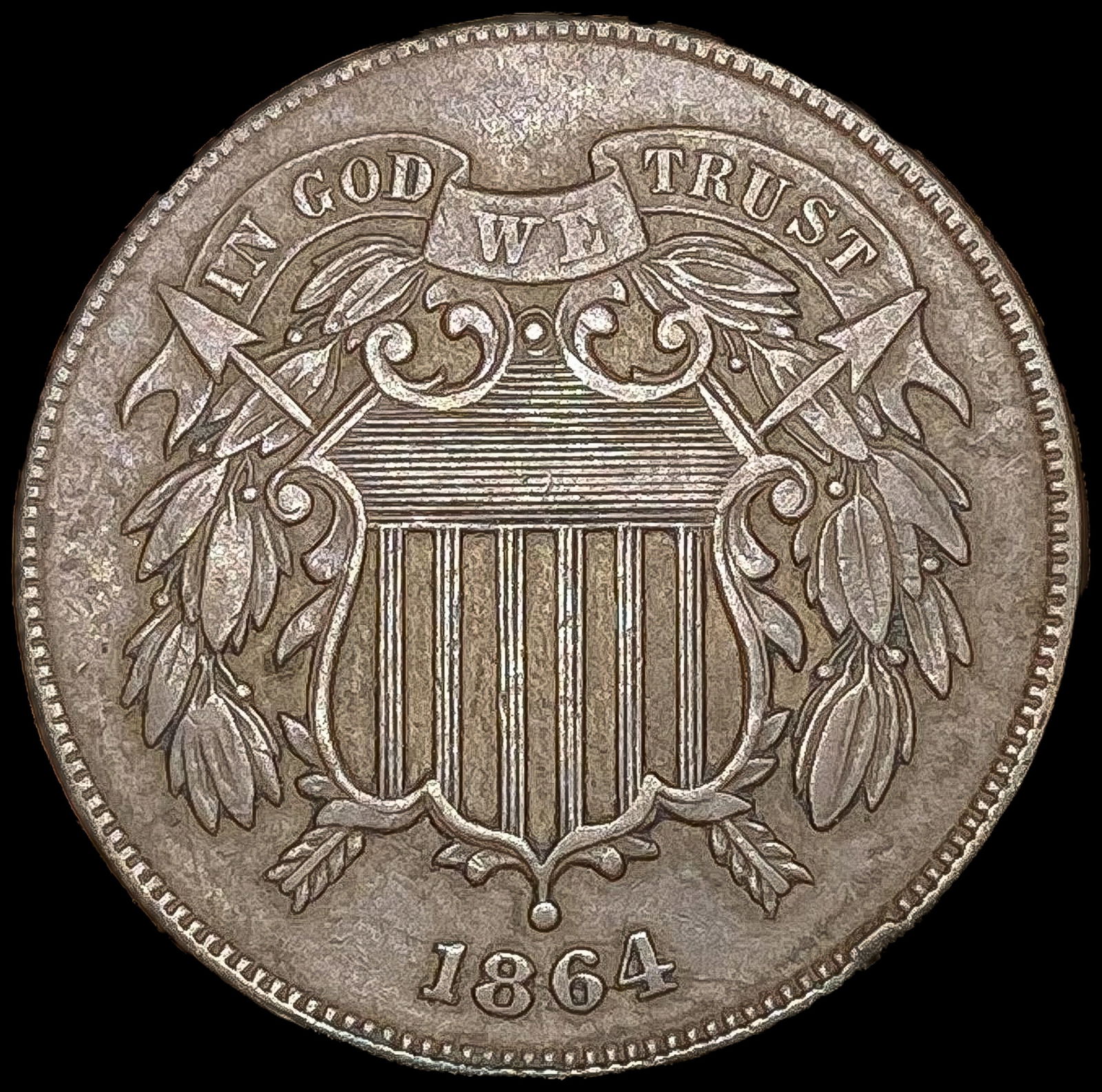 1864 Two Cent Piece CLOSELY UNCIRCULATED (1 of 2)