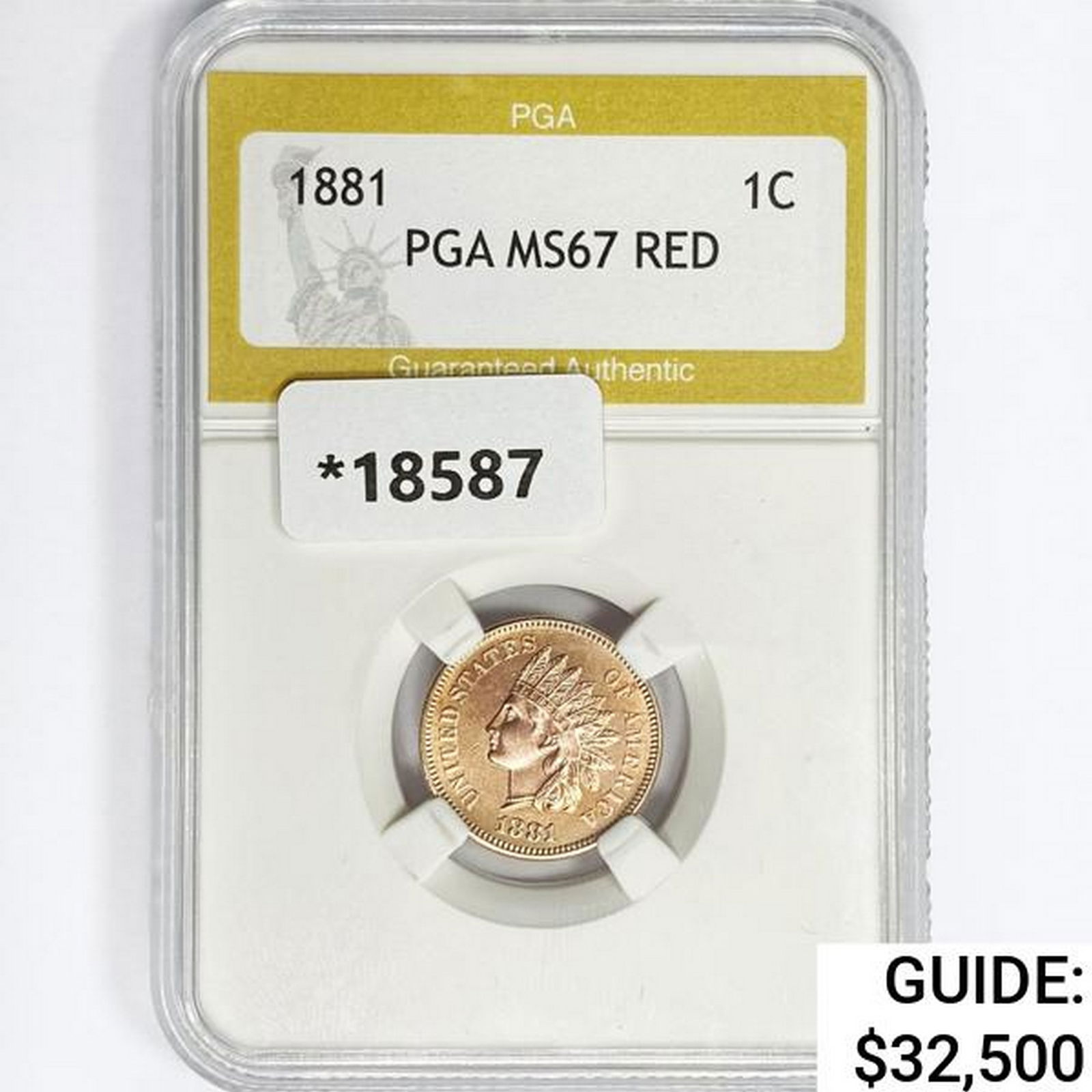 1881 Indian Head Cent PGA MS67 RED (1 of 2)