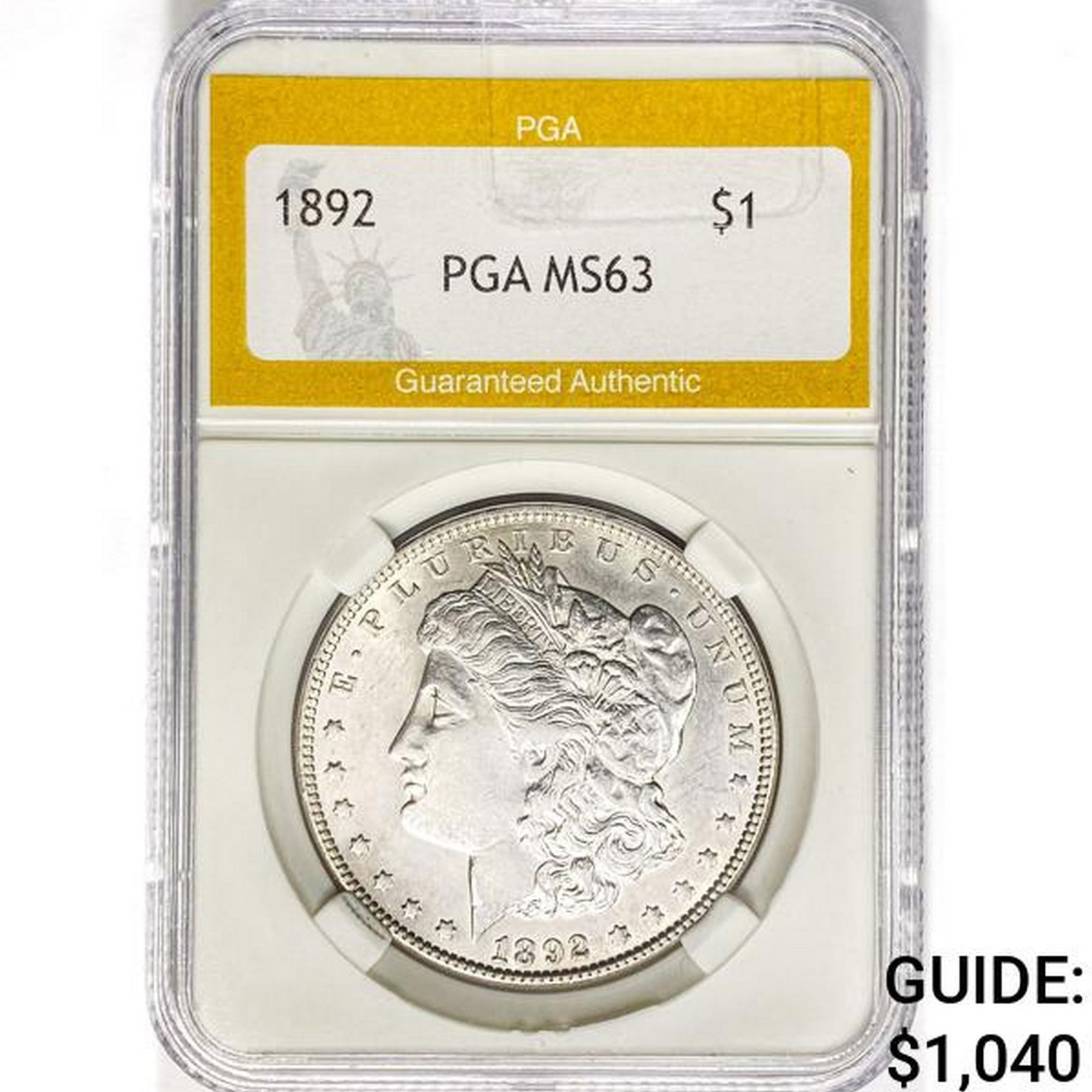 1892 Morgan Silver Dollar PGA MS63 (1 of 2)