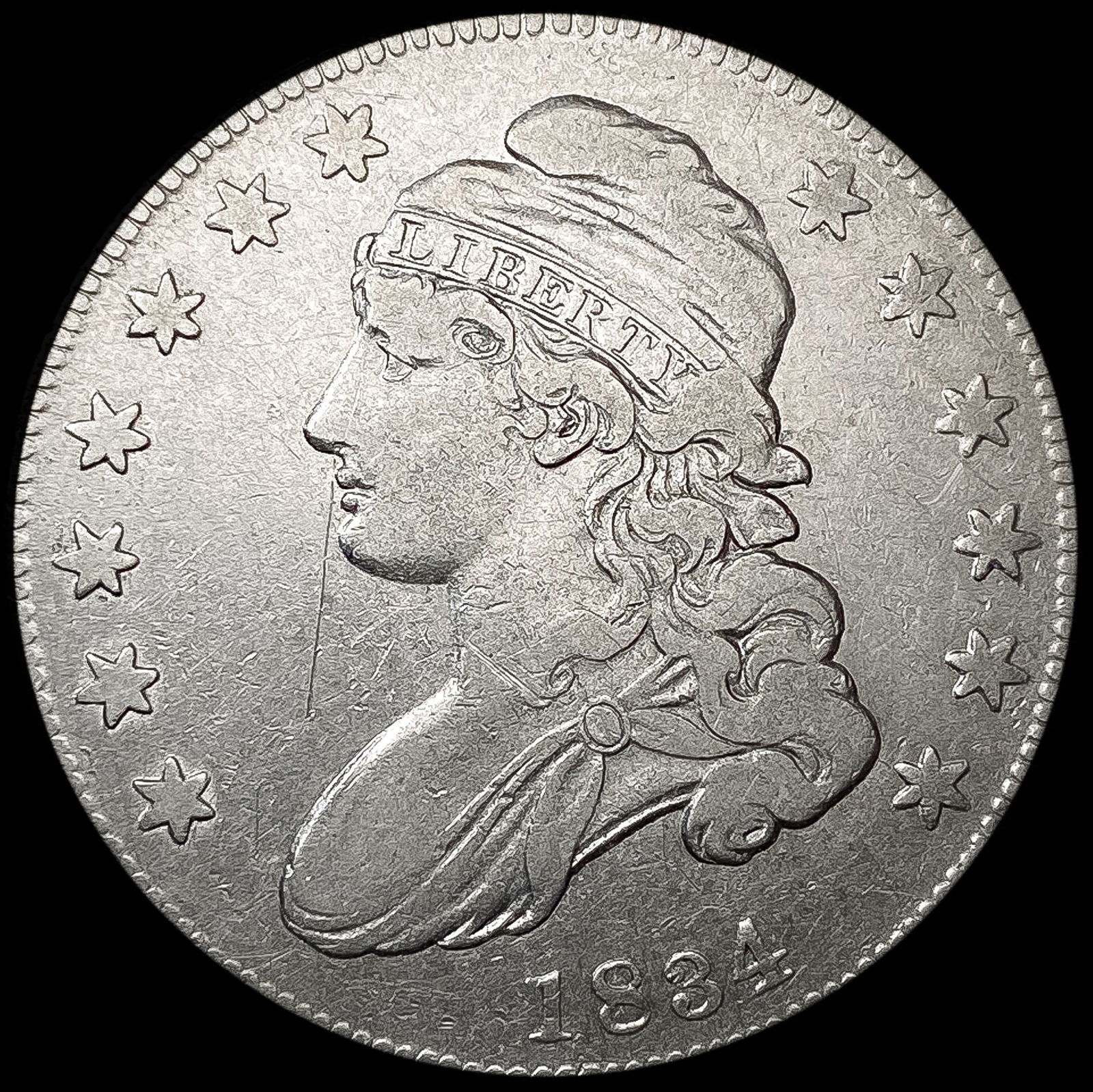 1834 Capped Bust Half Dollar LIGHTLY CIRCULATED (1 of 2)