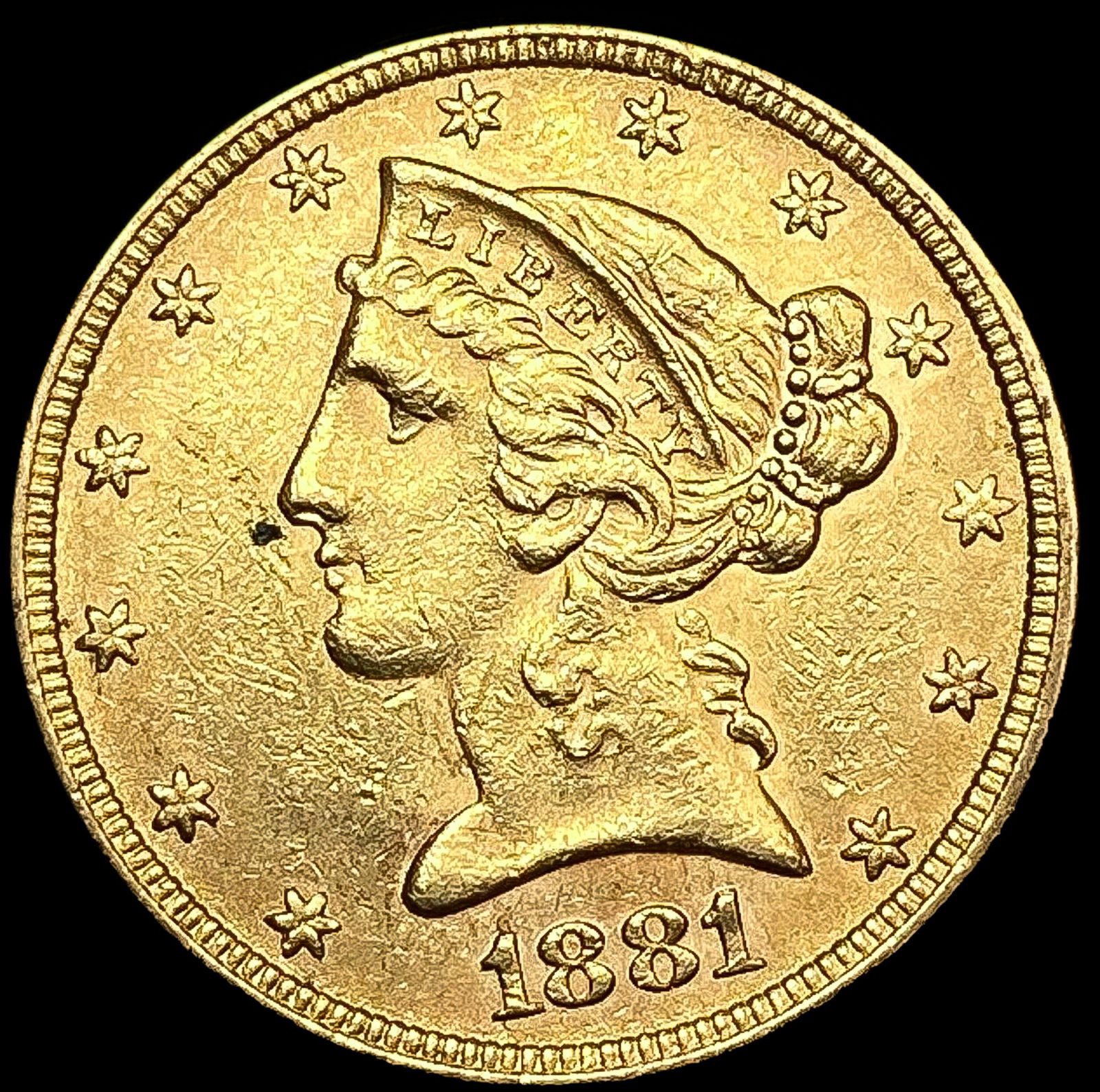 1881 $5 Gold Half Eagle UNCIRCULATED (1 of 2)